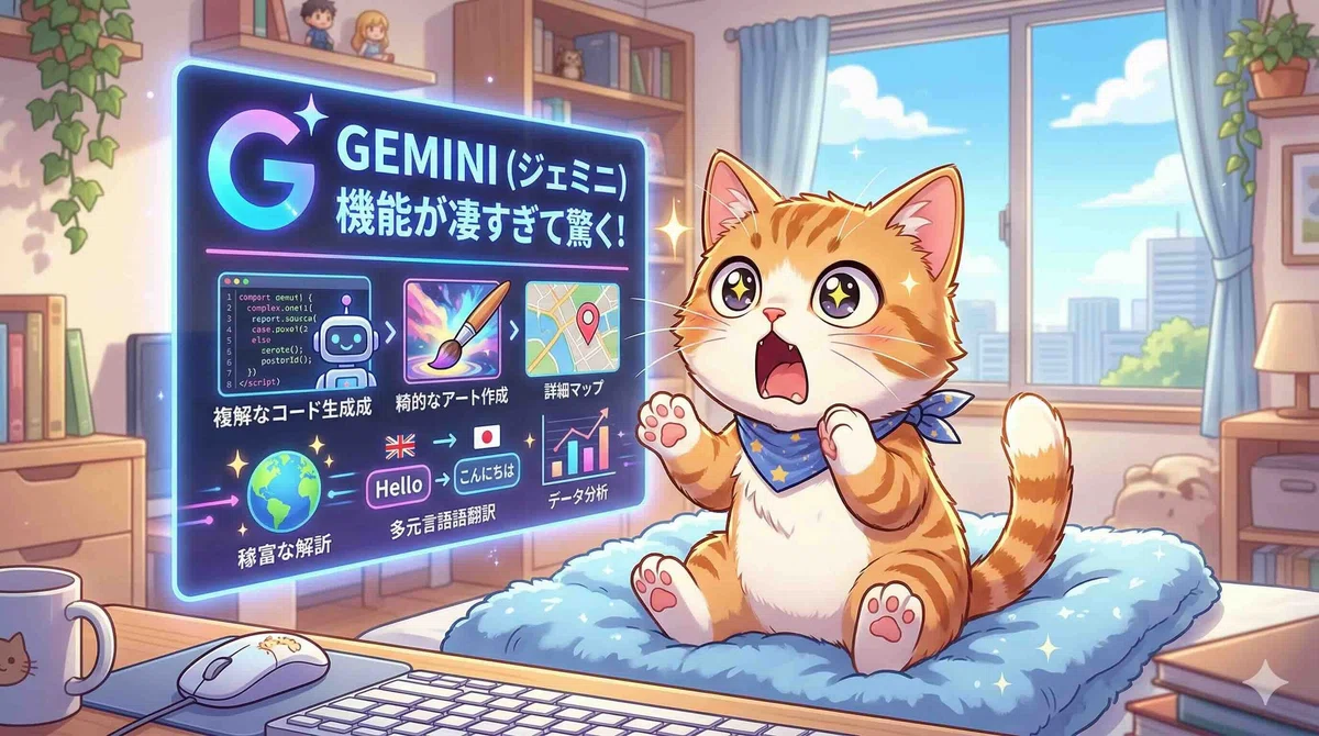 Geminiの方が上だと考える理由を述べるインニャンコ