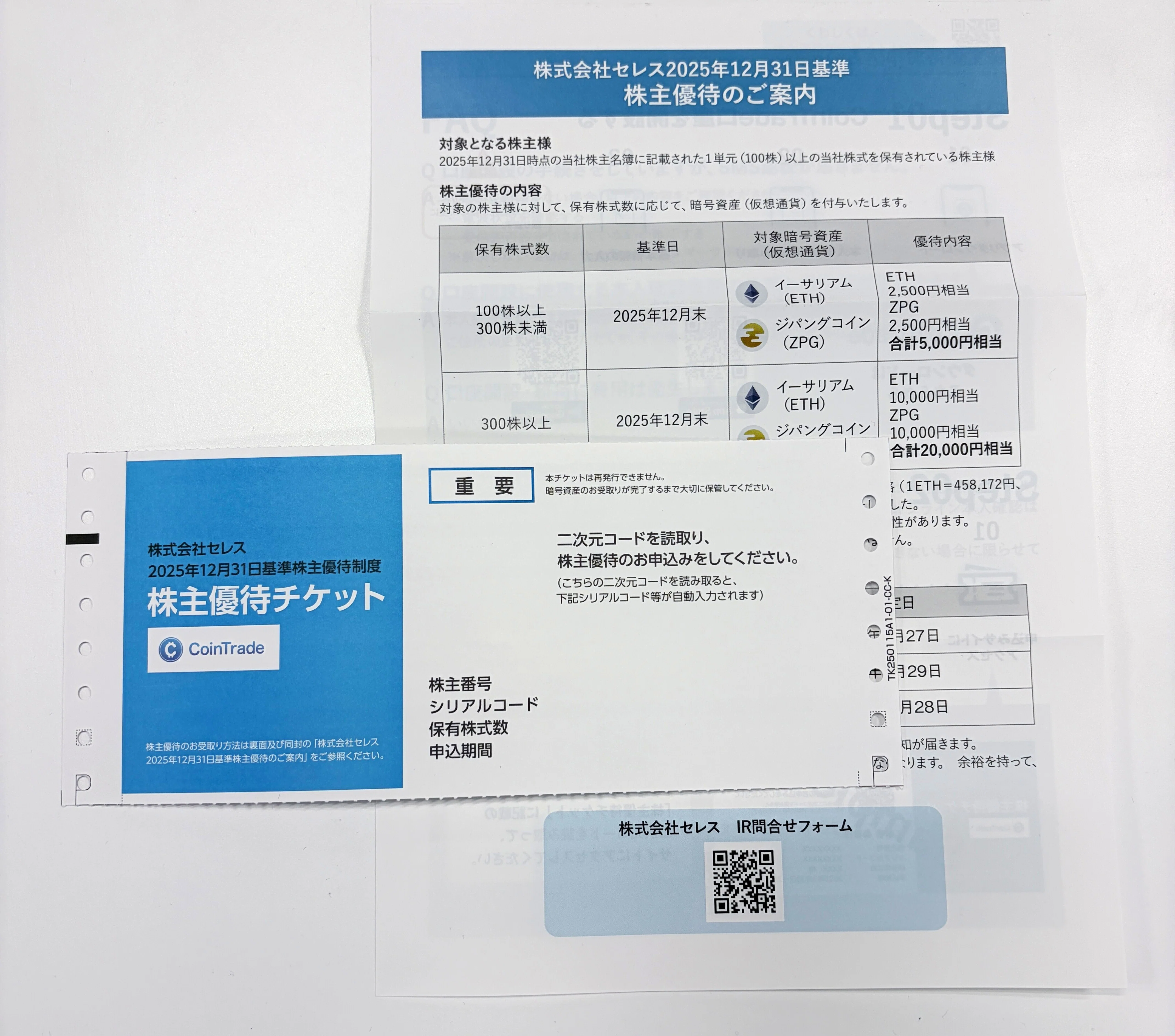 まんだらけ　株主優待　10000円分　2025年12月31日まで 株主優待】FAQ（2025年12月31日基準）｜株式会社セレス IR