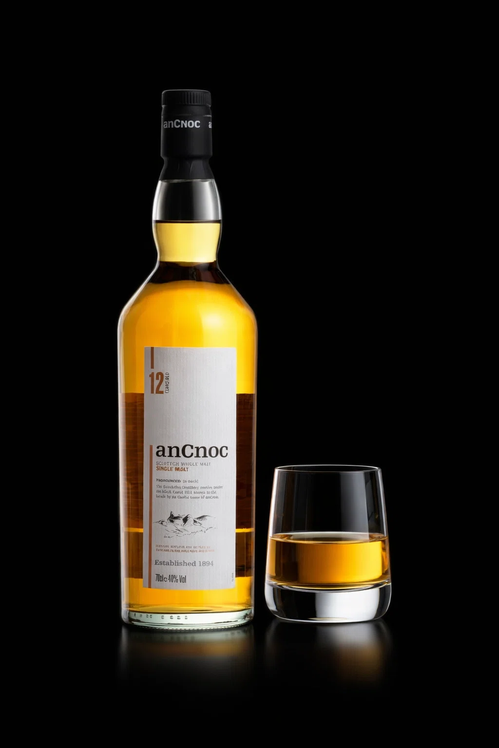 アンノック 12年（anCnoc 12 Years）｜グラスの底が見えるまで （グラ