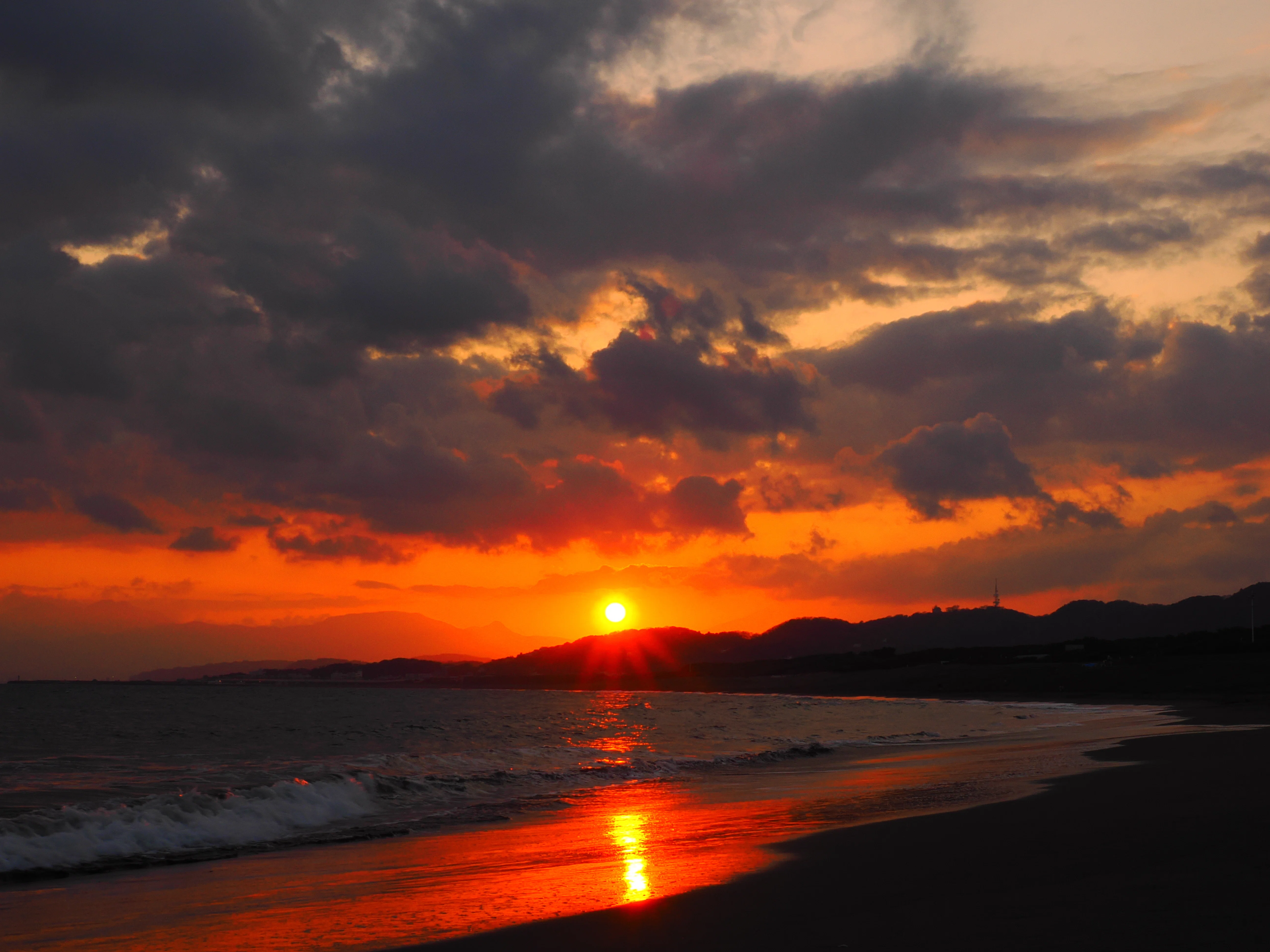 平塚58｜ある土曜日の平塚からの夕日｜kose0820