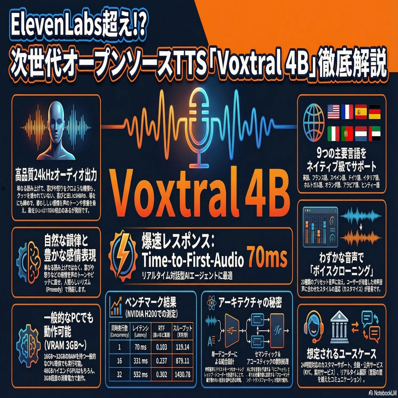 Voxtral 4B TTS 2603 :新しい音声Modelだぁ！でも明確な弱点が一つ