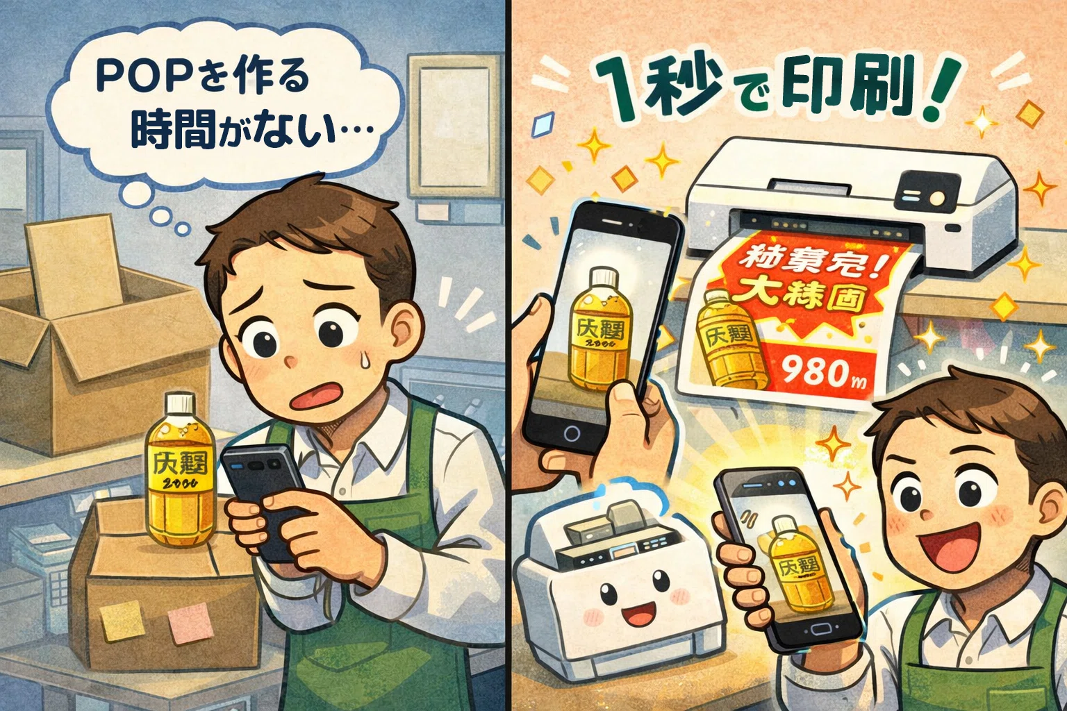 2026年最新】画像生成AI連動！1秒で「売れる商品POP」を印刷する裏技 