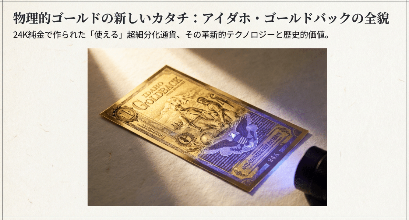 金（ゴールド）が、財布に入る時代が来た——ゴールドバックが変える