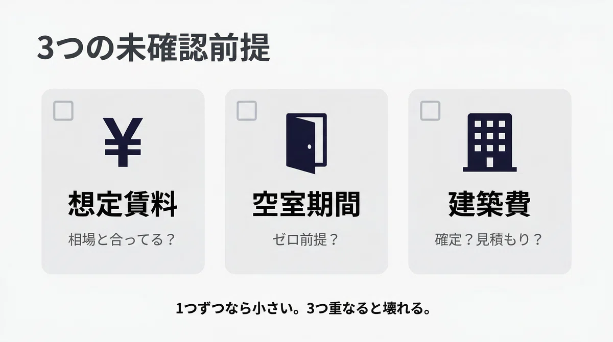 前提が1つ変わると、賃貸併用の計画は全部ズレる。不安が戻る人に共通する3つの未確認条件。｜堀田 | トチタテル