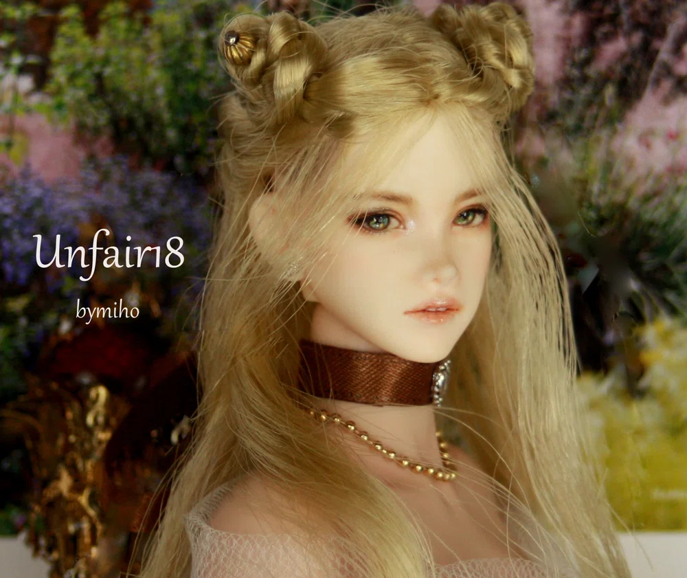 1/6カスタムドールヘッド☆UNFAIR18☆ bymiho☆うさちゃんエイト
