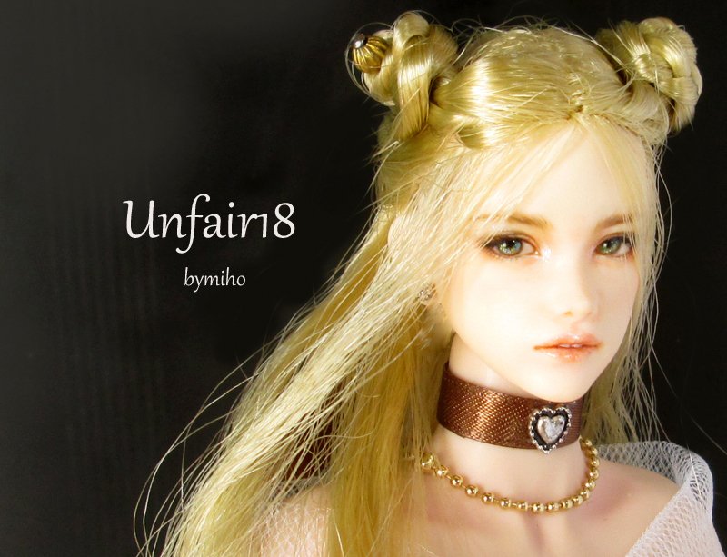 1/6カスタムドールヘッド☆UNFAIR18☆ bymiho☆うさちゃんエイト