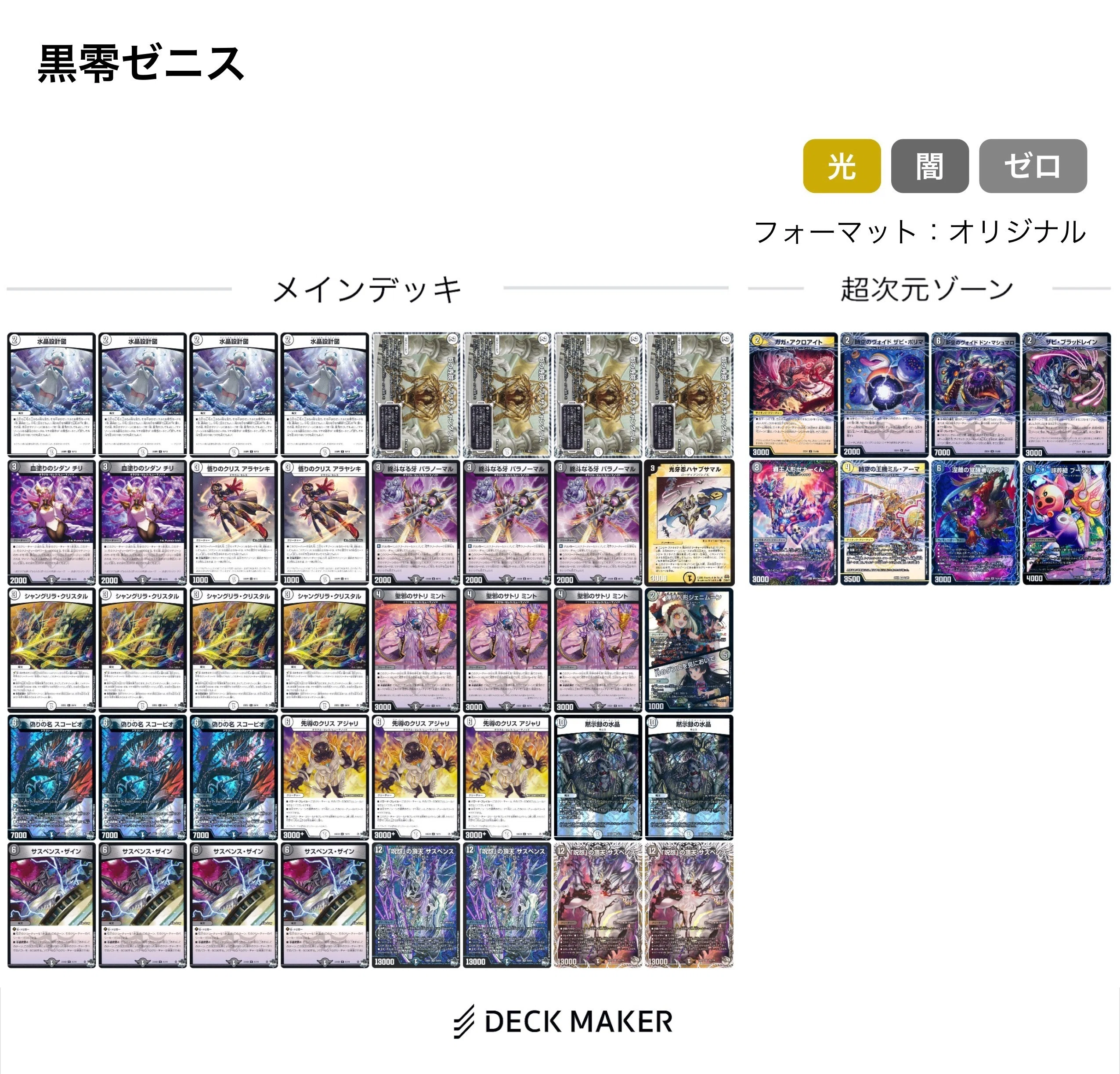 黒零　ゼニス　デッキ　組み替えパーツ デッキ紹介]ゼニスなのに正統派コントロール！？しんかく流黒零ゼニス