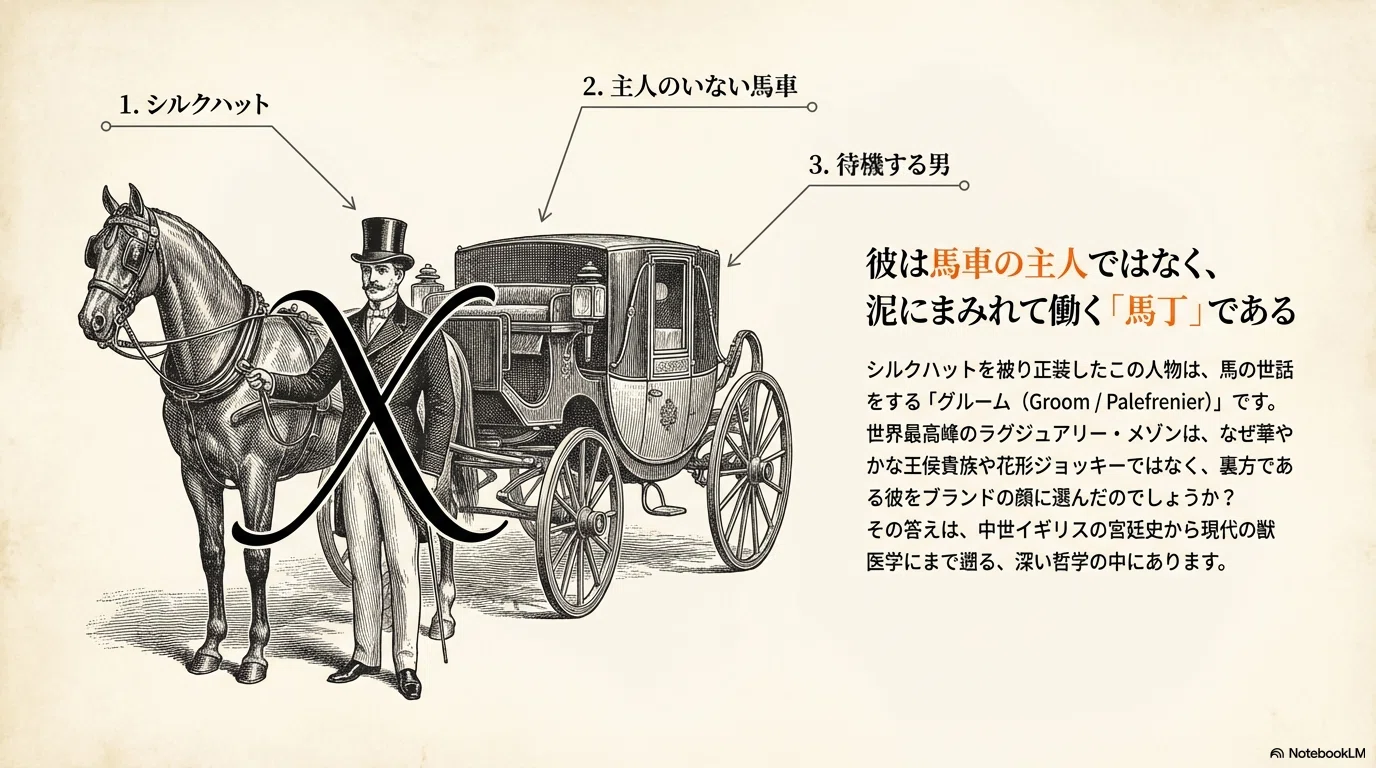 デンマーク製　SOHOLOM 馬車に乗る男女 No.131保存版】グルーム (Groom) 徹底解剖：ロゴマークに描かれた「影