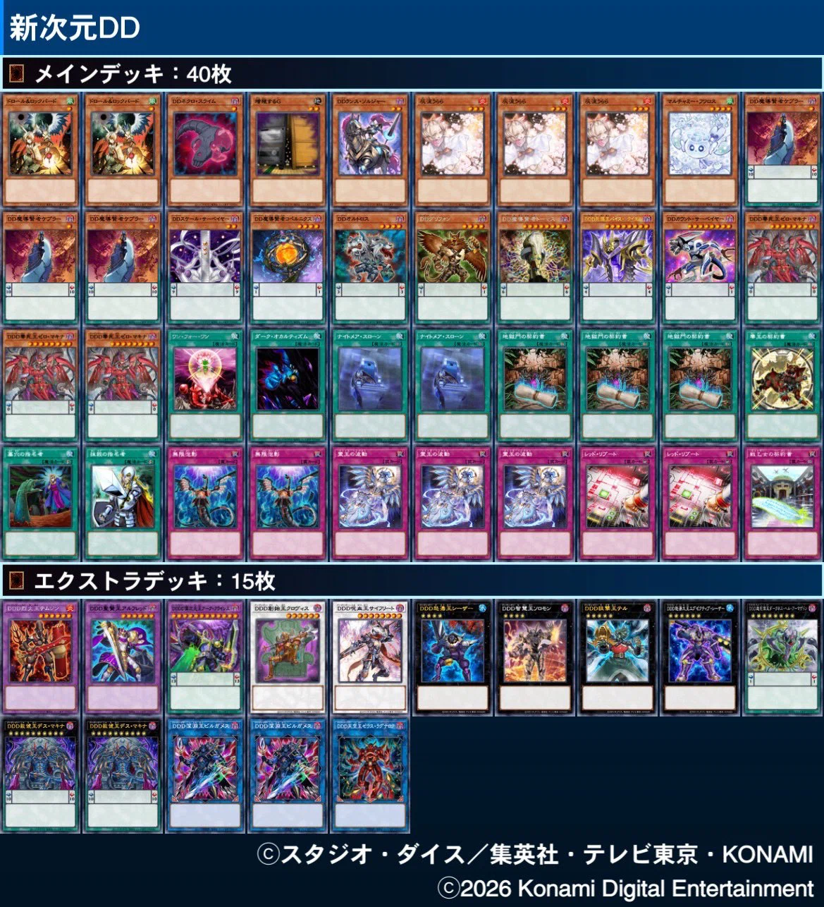 遊戯王MD】DDD調査報告2026年2~3月｜yamada