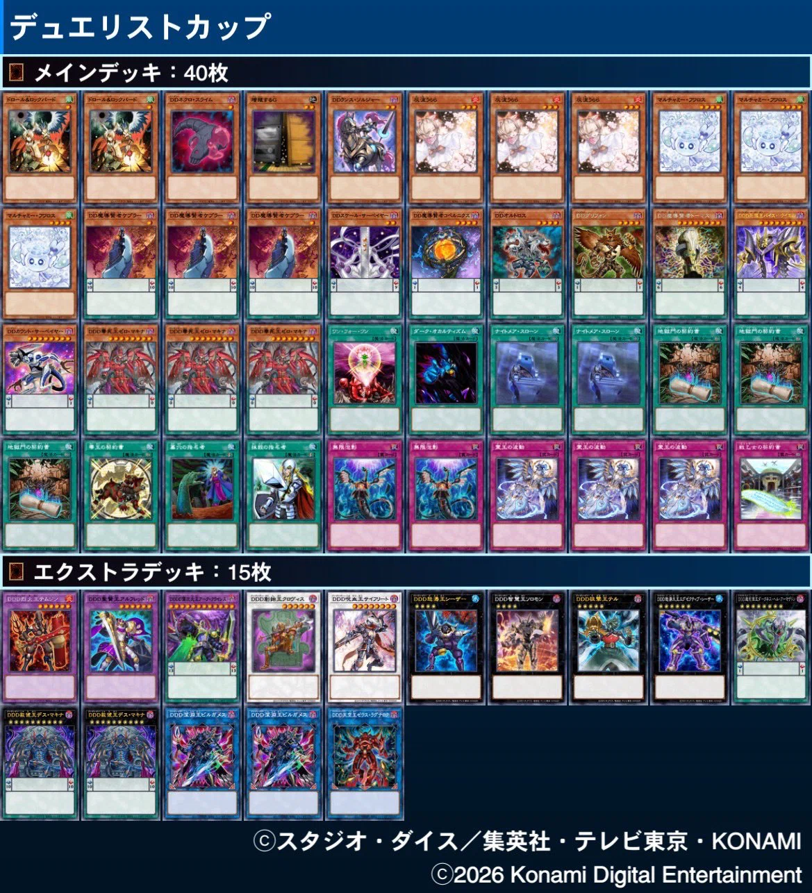 【匿名発送】デアリバイク デアリDDD デッキ （調整パーツ付き） 遊戯王MD】DDD調査報告2026年2~3月｜yamada