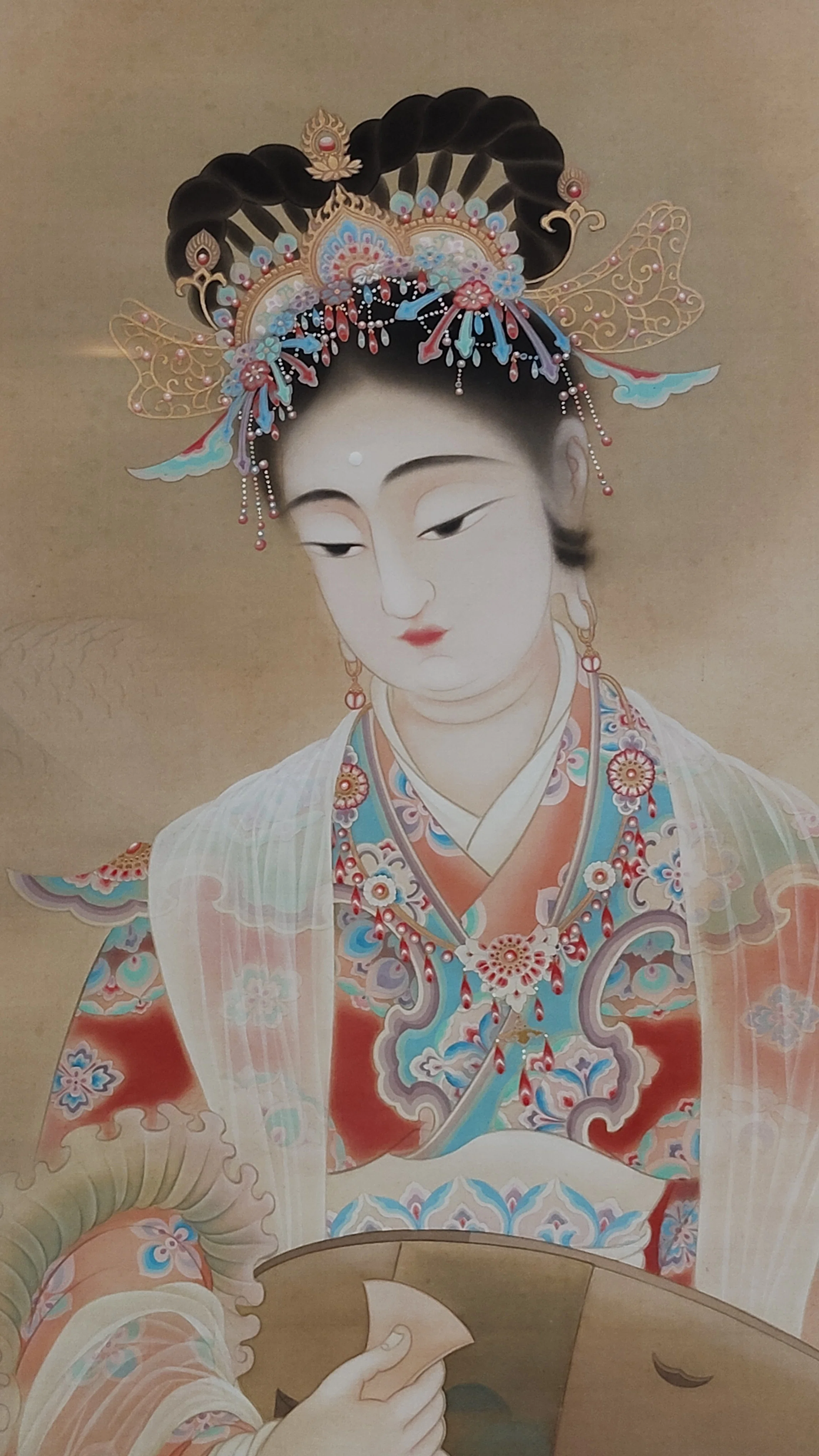 美術品 【真作】□作者不明□雛之図□共箱□肉筆