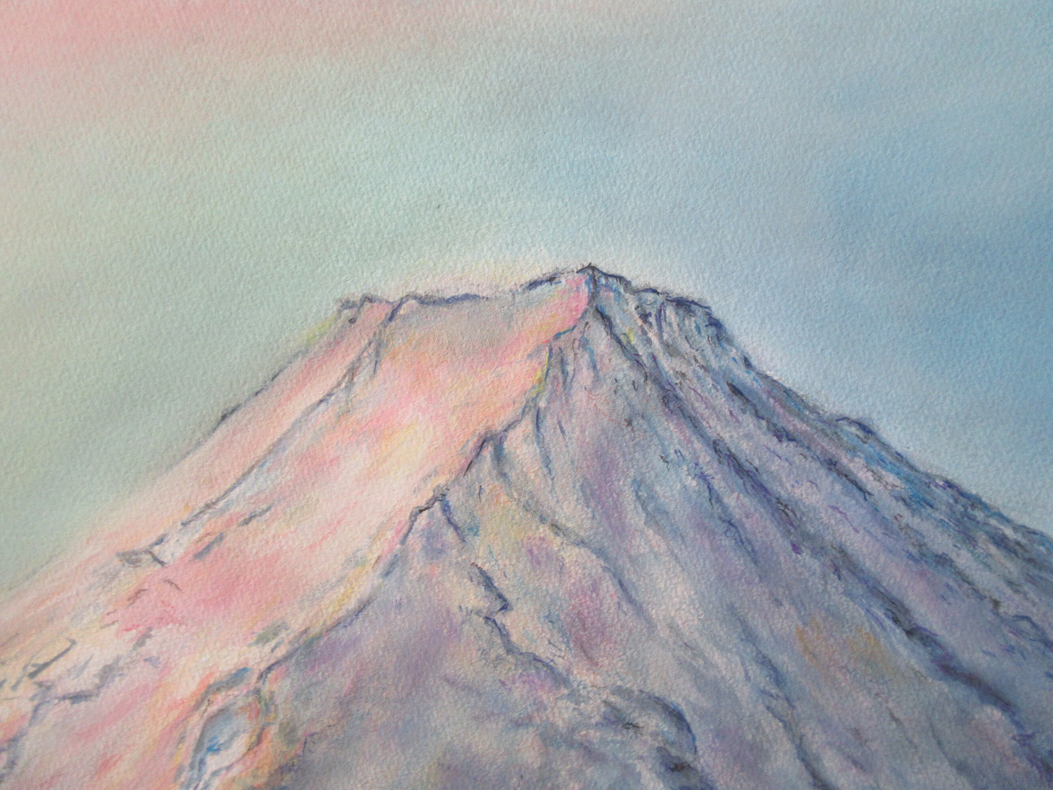 水彩画】朝焼けの富士山｜Atelier Non
