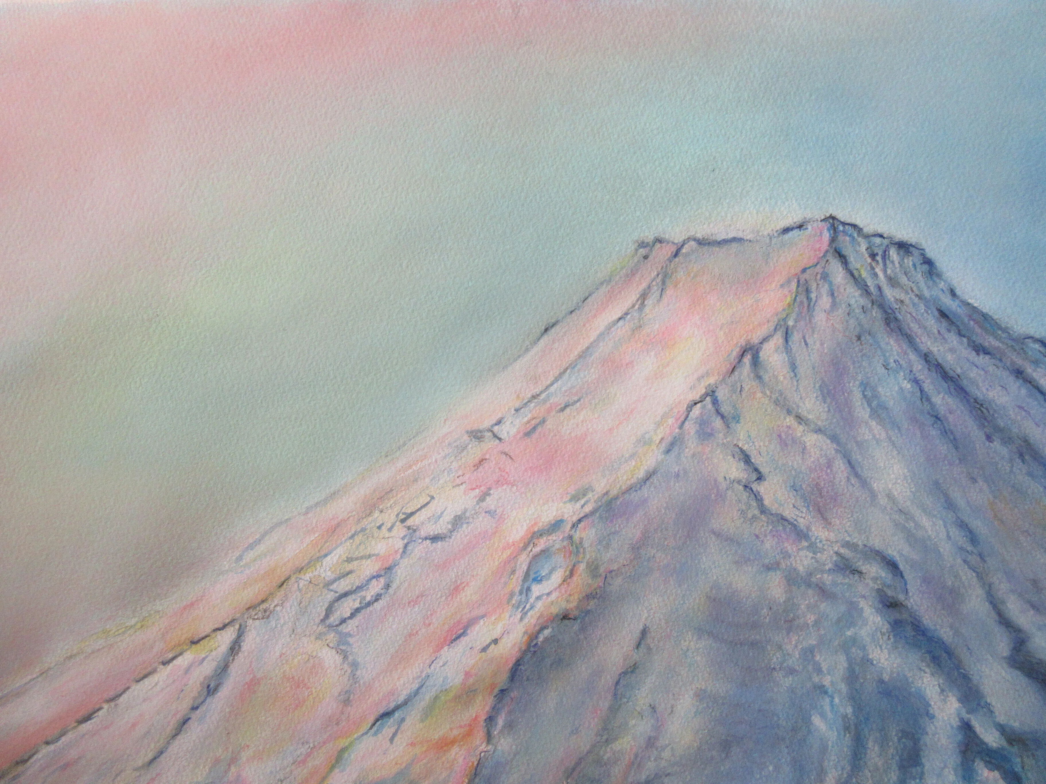 水彩画】朝焼けの富士山｜Atelier Non