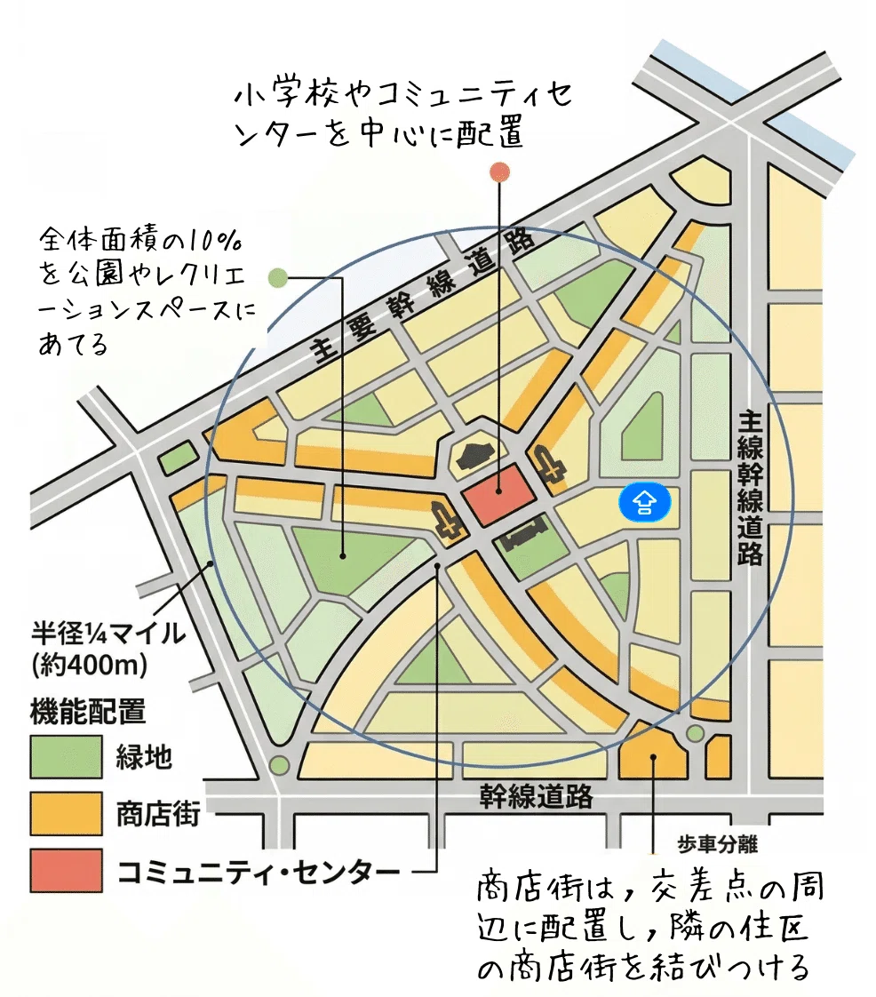 学科】近隣住区って何？ ハーロウニュータウン，千里ニュータウン