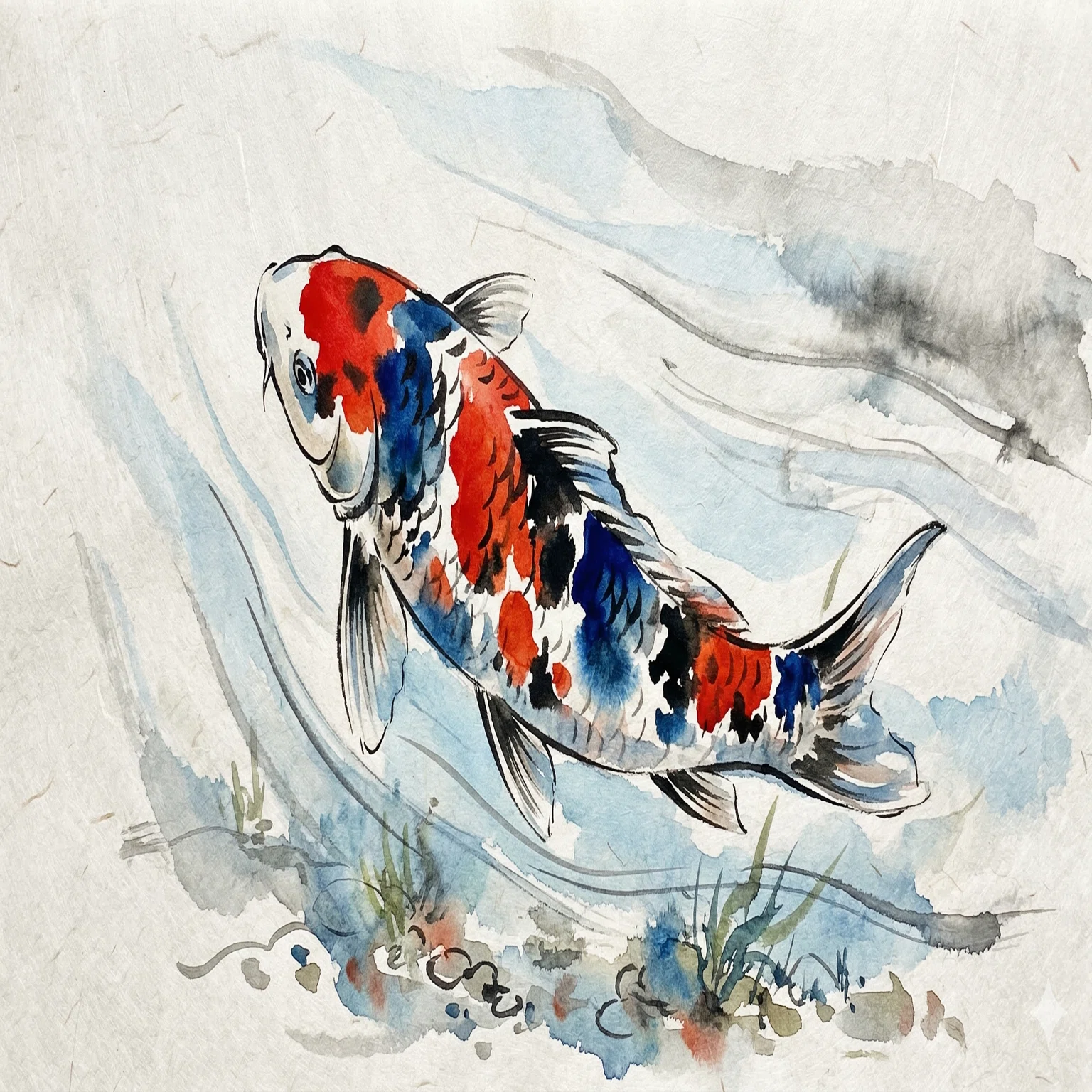 作品】 「日本画風水彩」で描くAIイラスト｜rin39