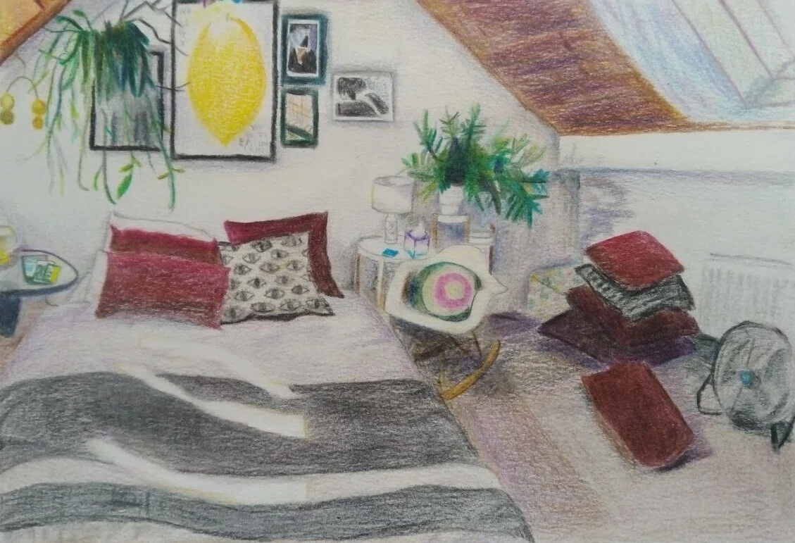 色鉛筆画🖼「ロンドンの風景」 |時々、絵描き#02｜とひみか | 全国通訳