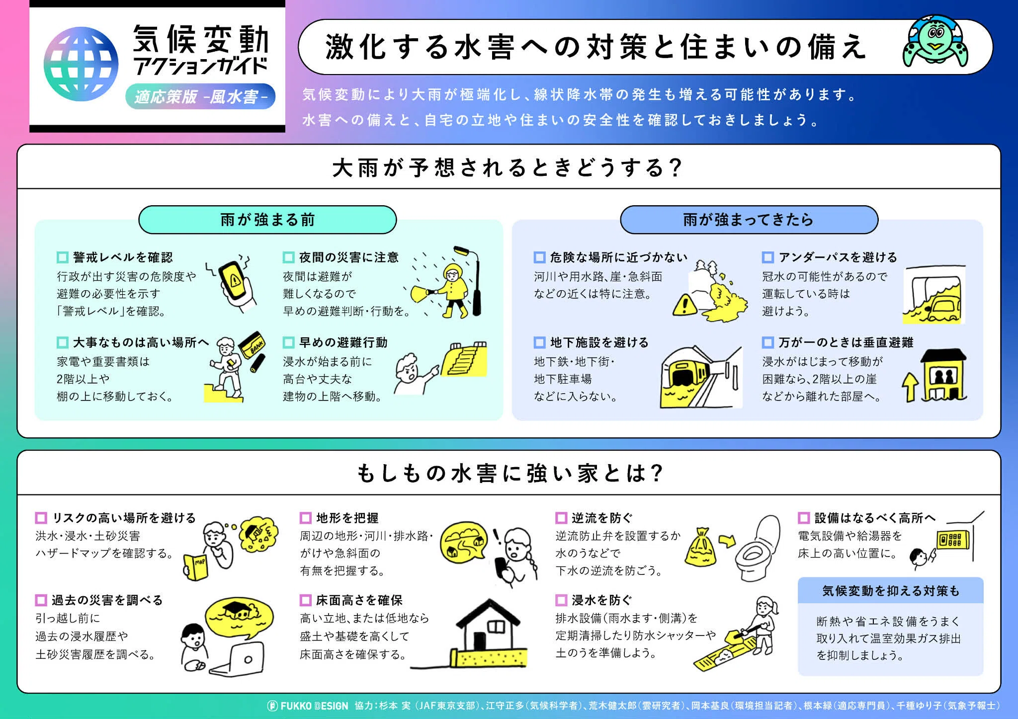気候変動アクションガイド 適応策版 風水害｜fukko_design