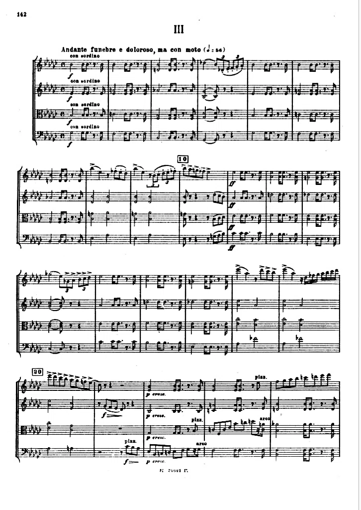 Tchaikovsky String Quartet No. 3 in E-flat minor, Op. 30: 150