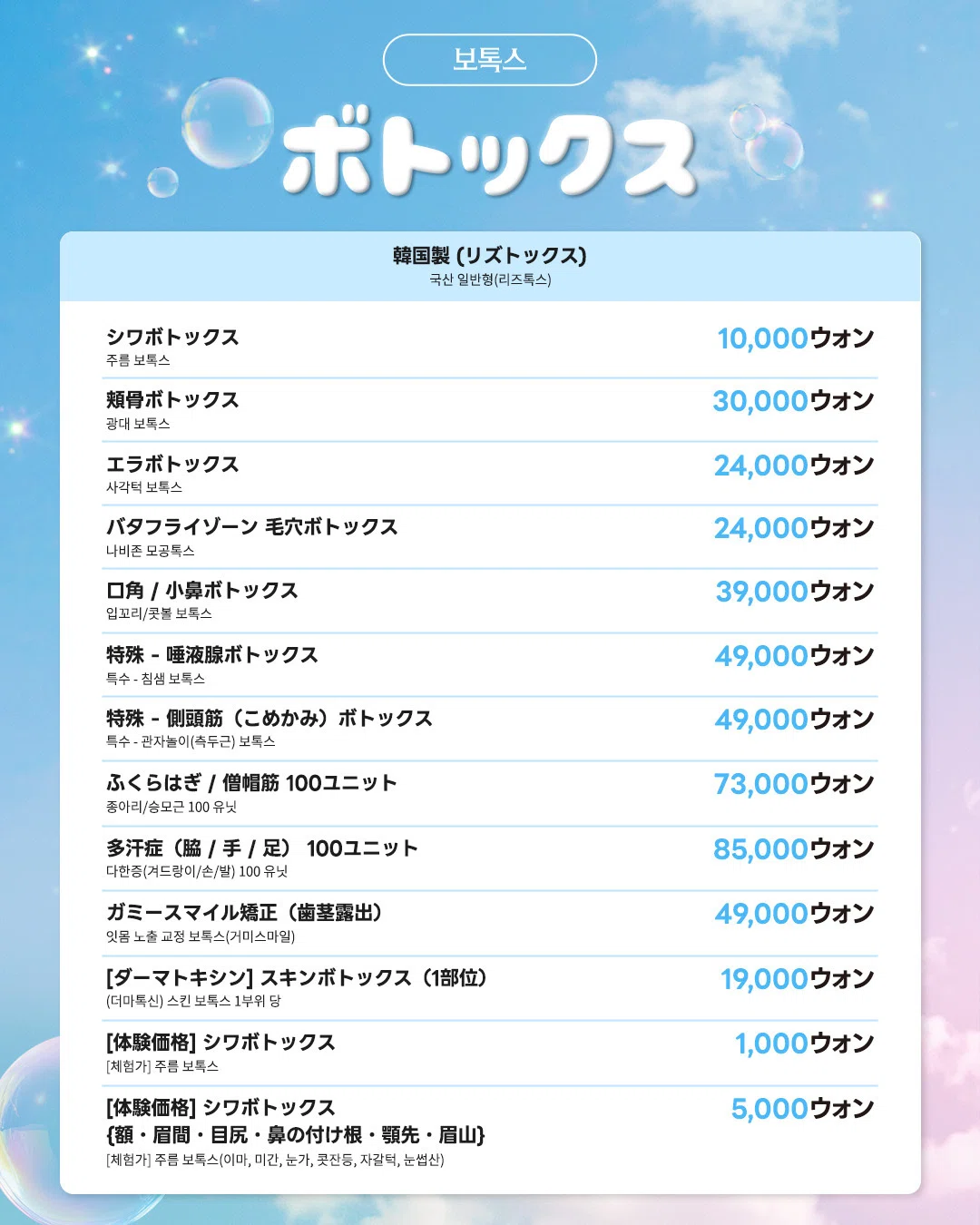 韓国美容】渡韓前にチェック！国産・海外ボトックス｜成分別・部位別