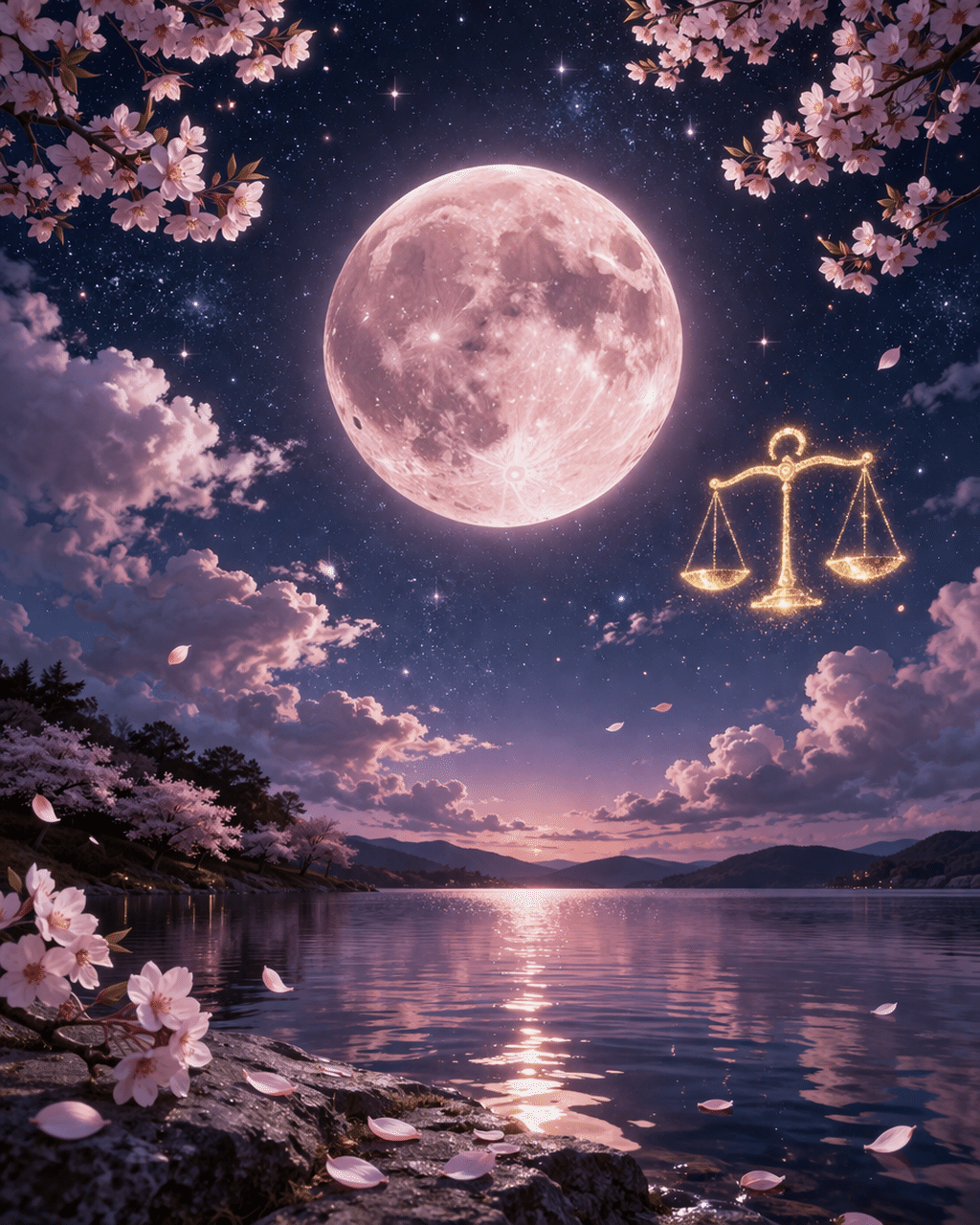 4月2日の満月「天秤座 × ピンクムーン」🌕