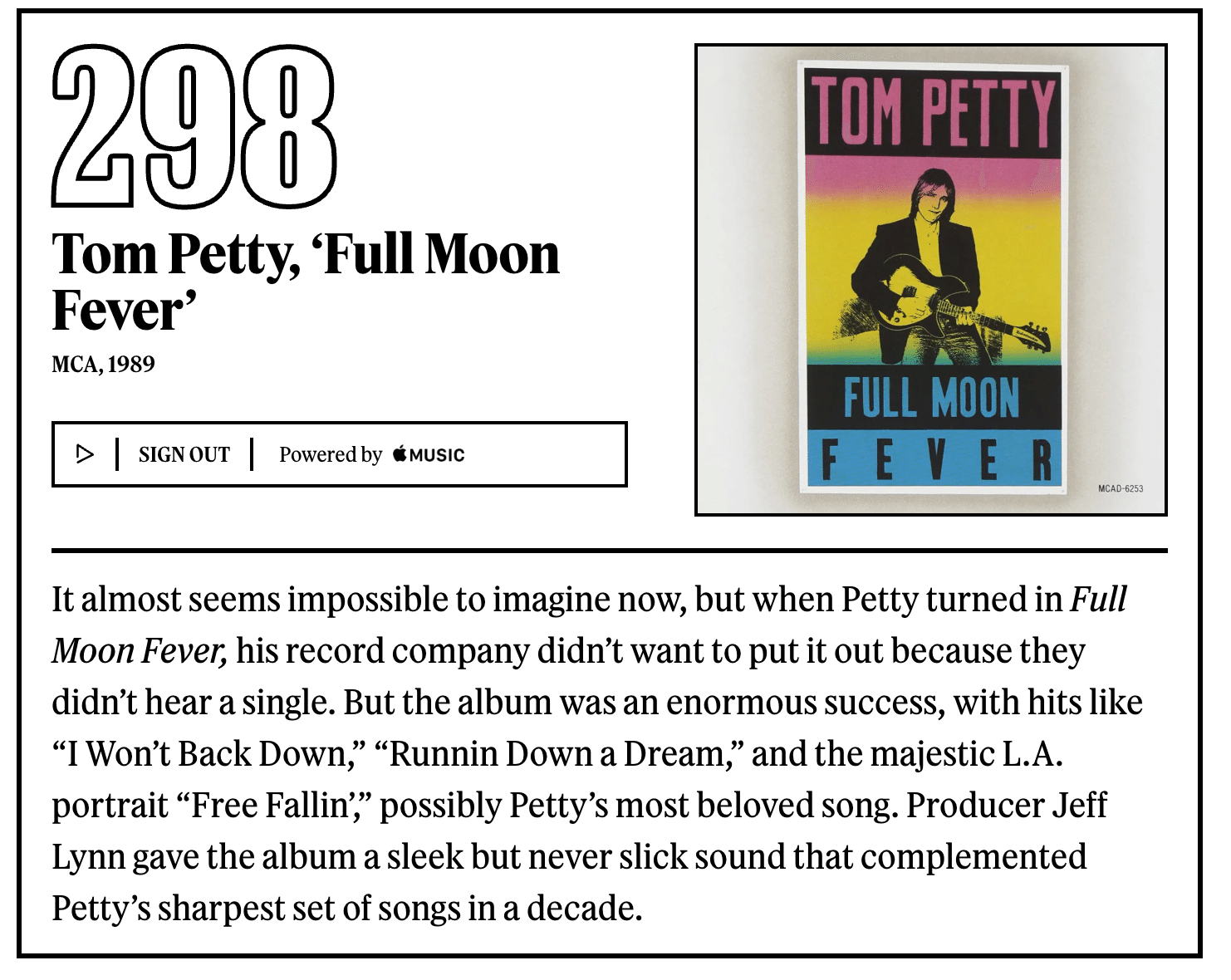 Tom Petty トム・ペティ Full Moon Fever レコード LP A Life in Vinyl: Tom Petty - Full Moon Fever ビニール盤のある人生
