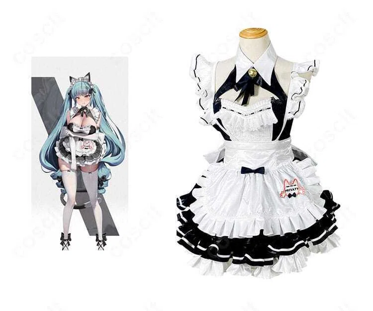 NIKKE プリバティ アンカインド・メイド コスプレ衣装 ウィッグ付き