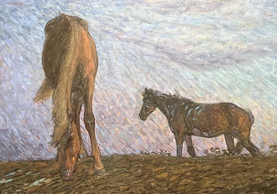 Gerald Steffe スウェーデンの絵画　文化人類学　アフリカ スウェーデン絵画」展出品作⑩ ニルス・クルーゲル《夜の訪れ》1904年
