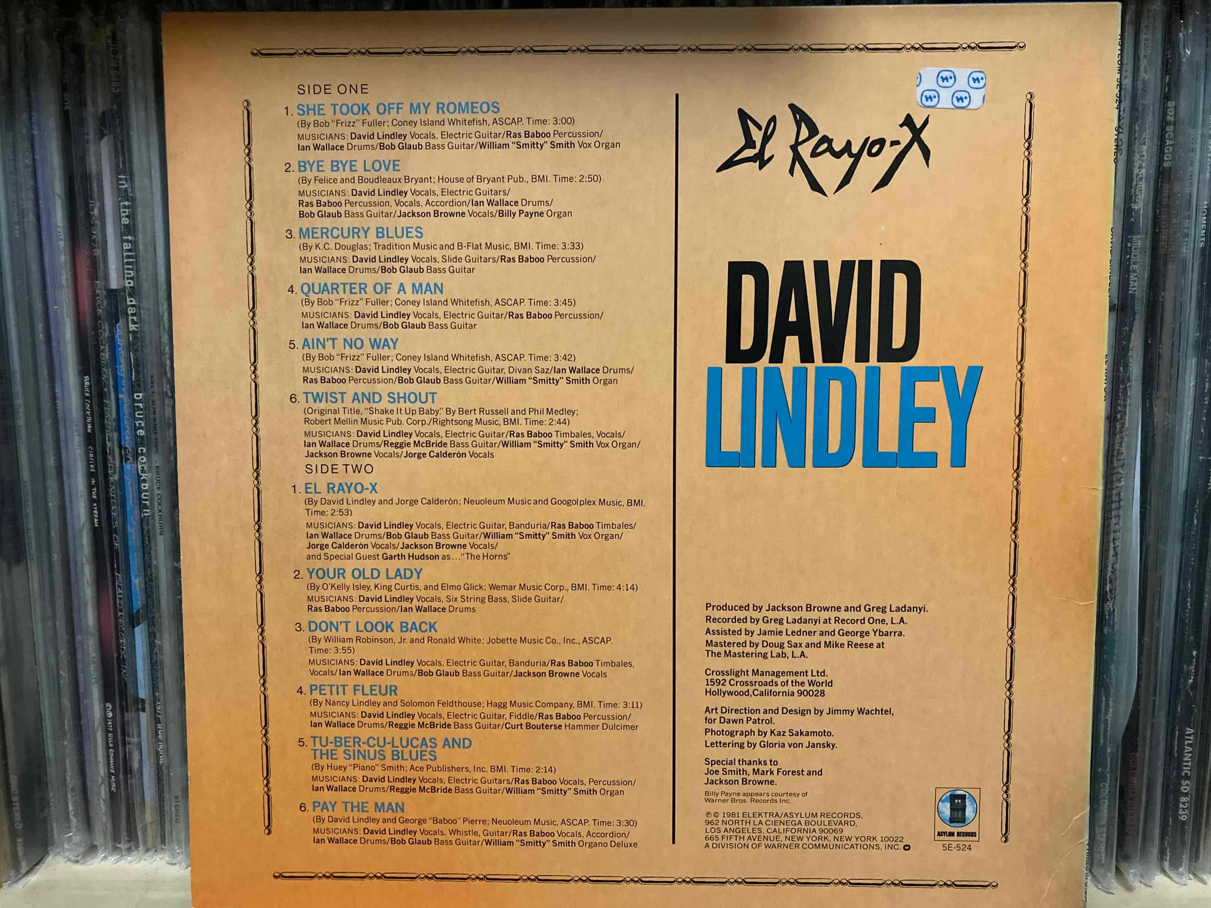 David Lindley [ El Rayo-X ] Asylum 5E-525｜naruru's Record