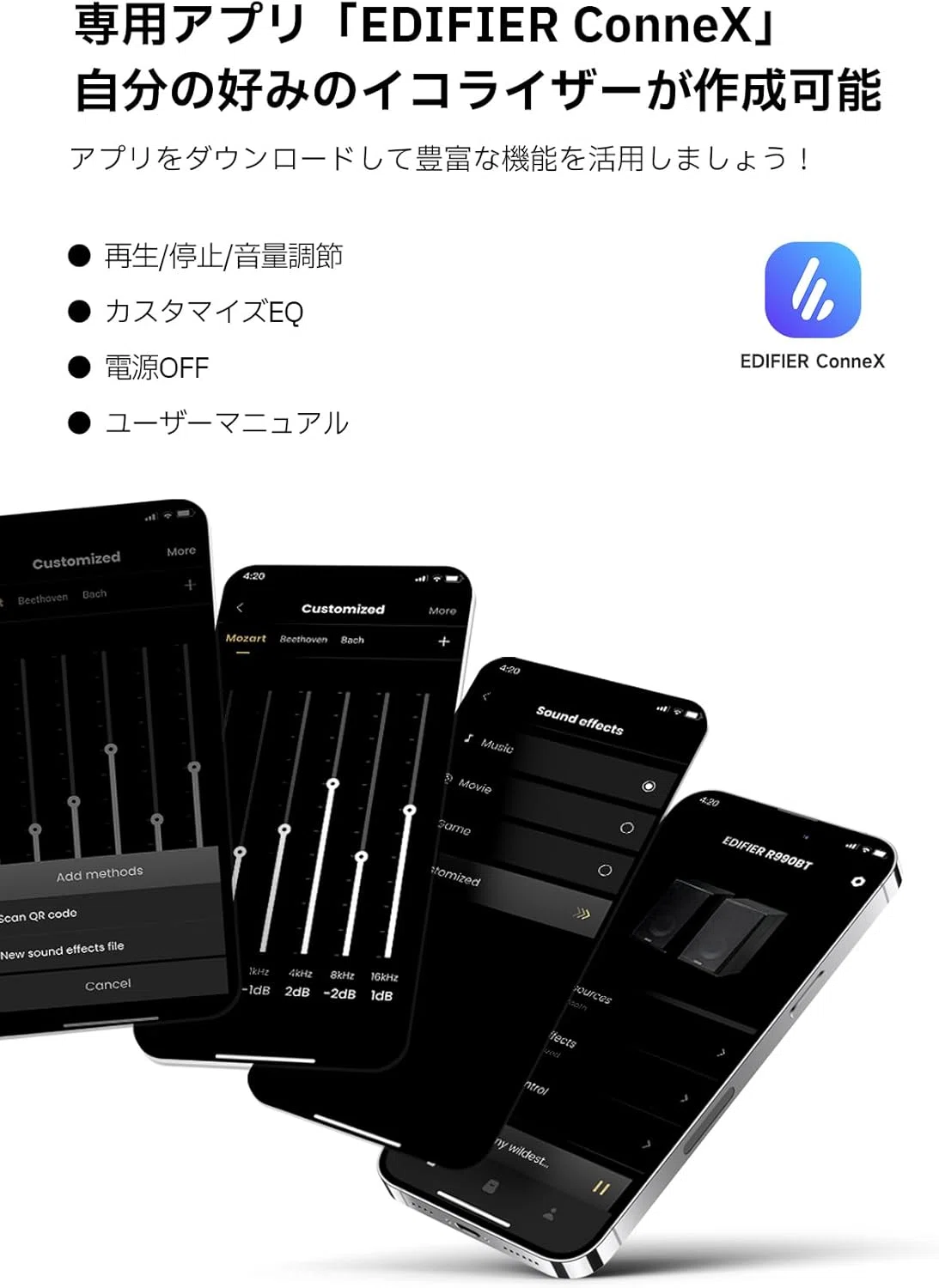 Edifier R990BT 2ch スピーカー Bluetooth 5.4 最大24W出力 3つの入力