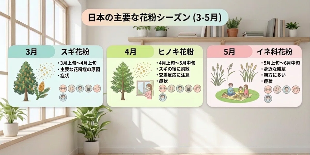 花粉症はいつまで?3月・4月・5月に多い花粉と、かかりつけ医が伝えたい対策の考え方|あんどうファミリークリニック【公式note】