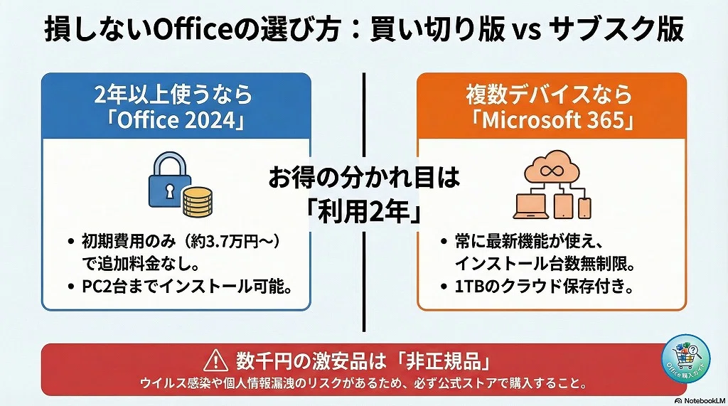 2026年最新】Officeの買い方完全ガイド！買い切り2024と365どっちが得