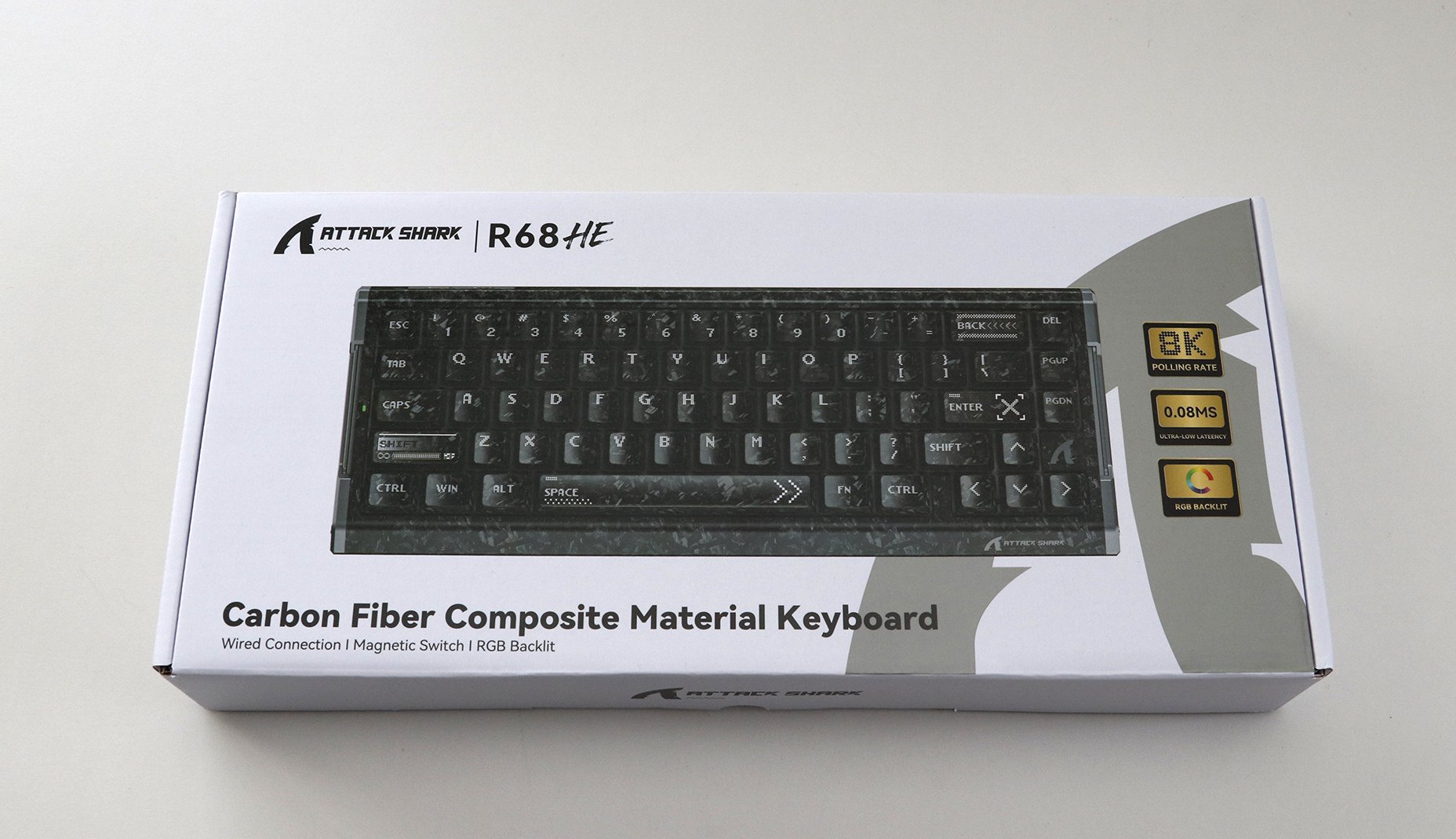 【新品 未開封】ATTACK SHARK R68HE 墨影 ゲーミングキーボード Amazon | 【ATTACK SHARK R68HE 墨影】磁気スイッチ ゲーミング