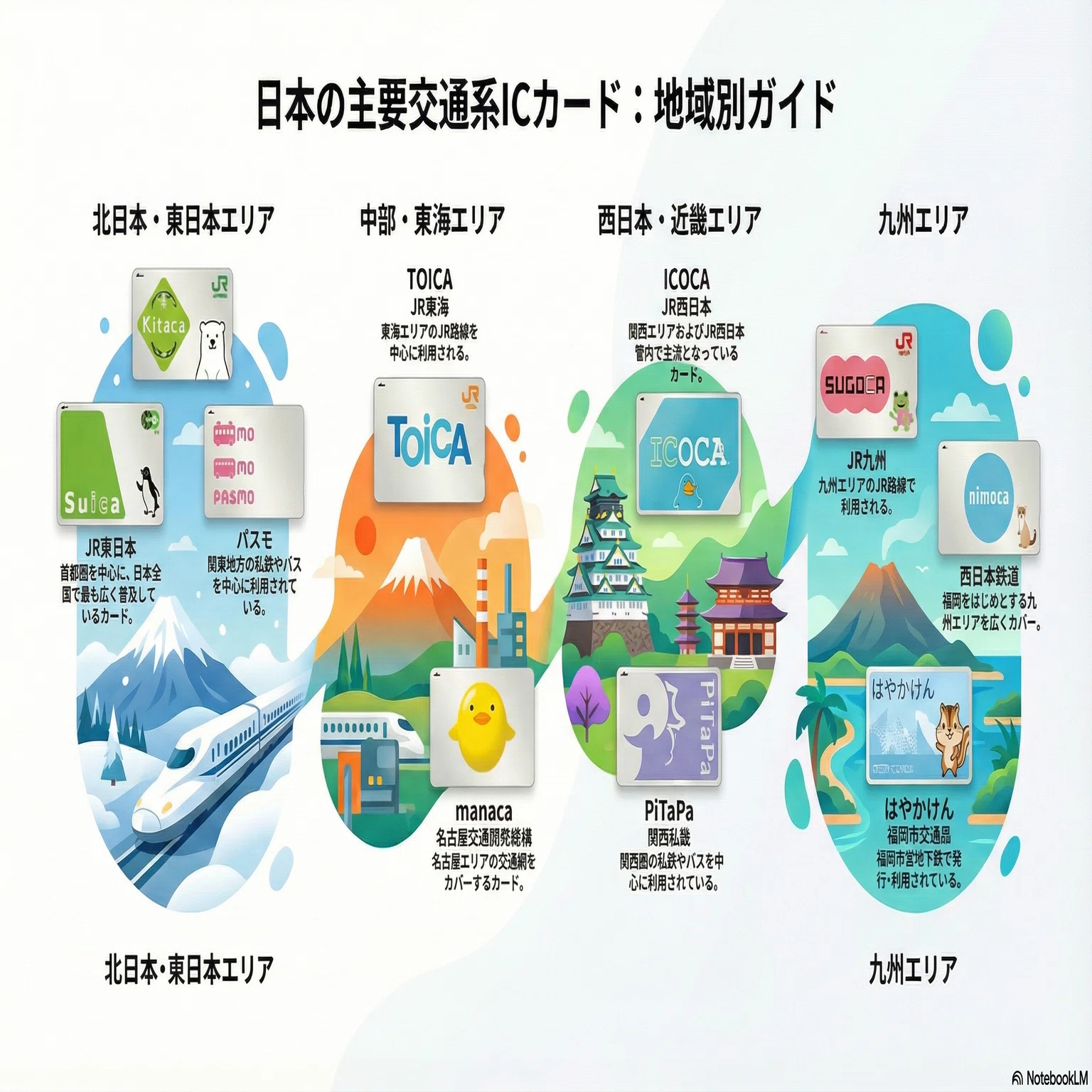 Suica（スイカ）やmanaca（マナカ）がよく分からない方へ 交通系IC