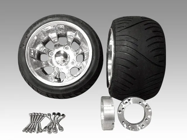 ジャイロX TD01ホイール&40mmスペーサー&タイヤセット ミニカー登録 ジャイロを極太ワイド化！中反りアルミホイール×扁平タイヤ＆40mm