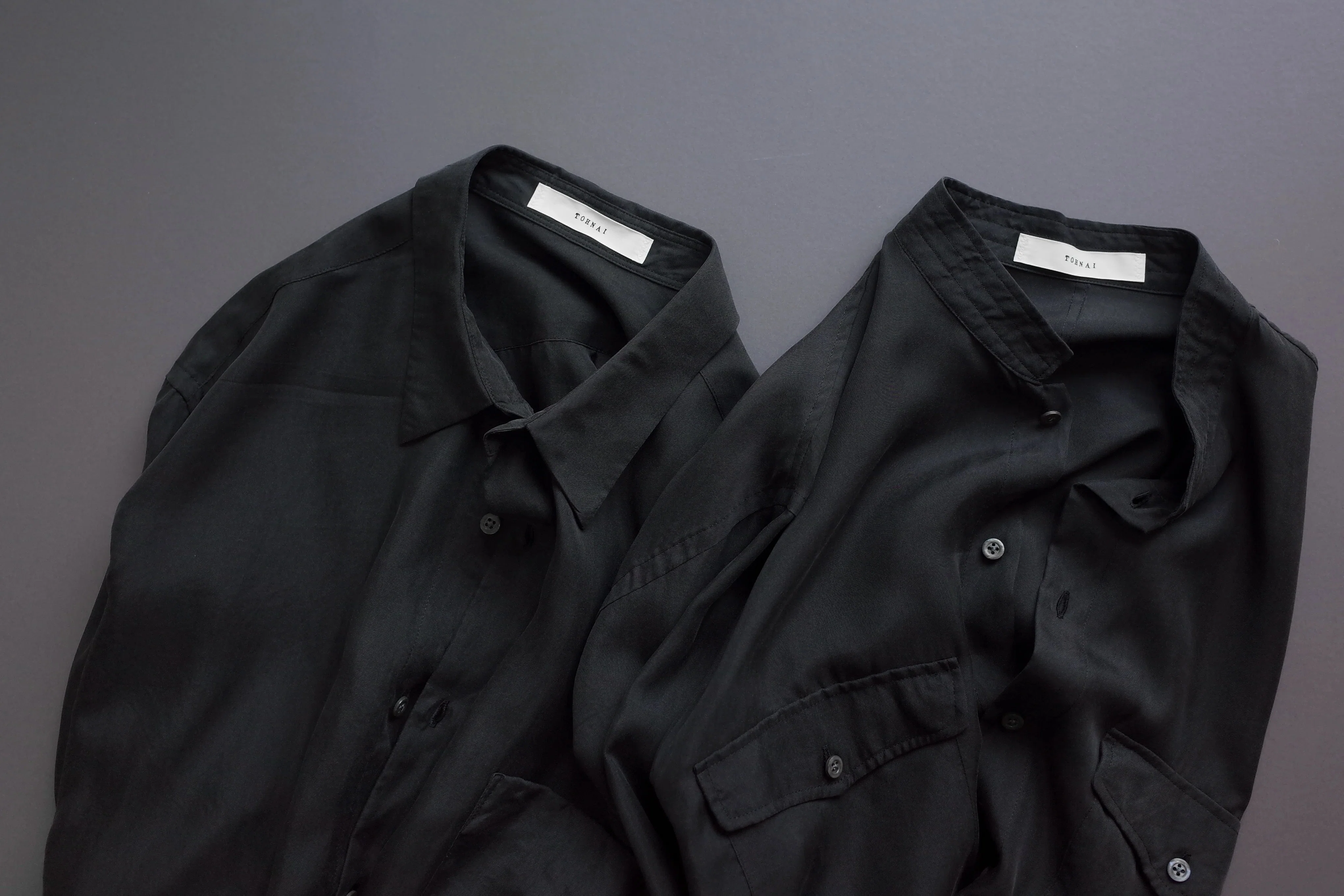 TOHNAI | Brushed Silk Twill Shirts｜keylimeTokyo