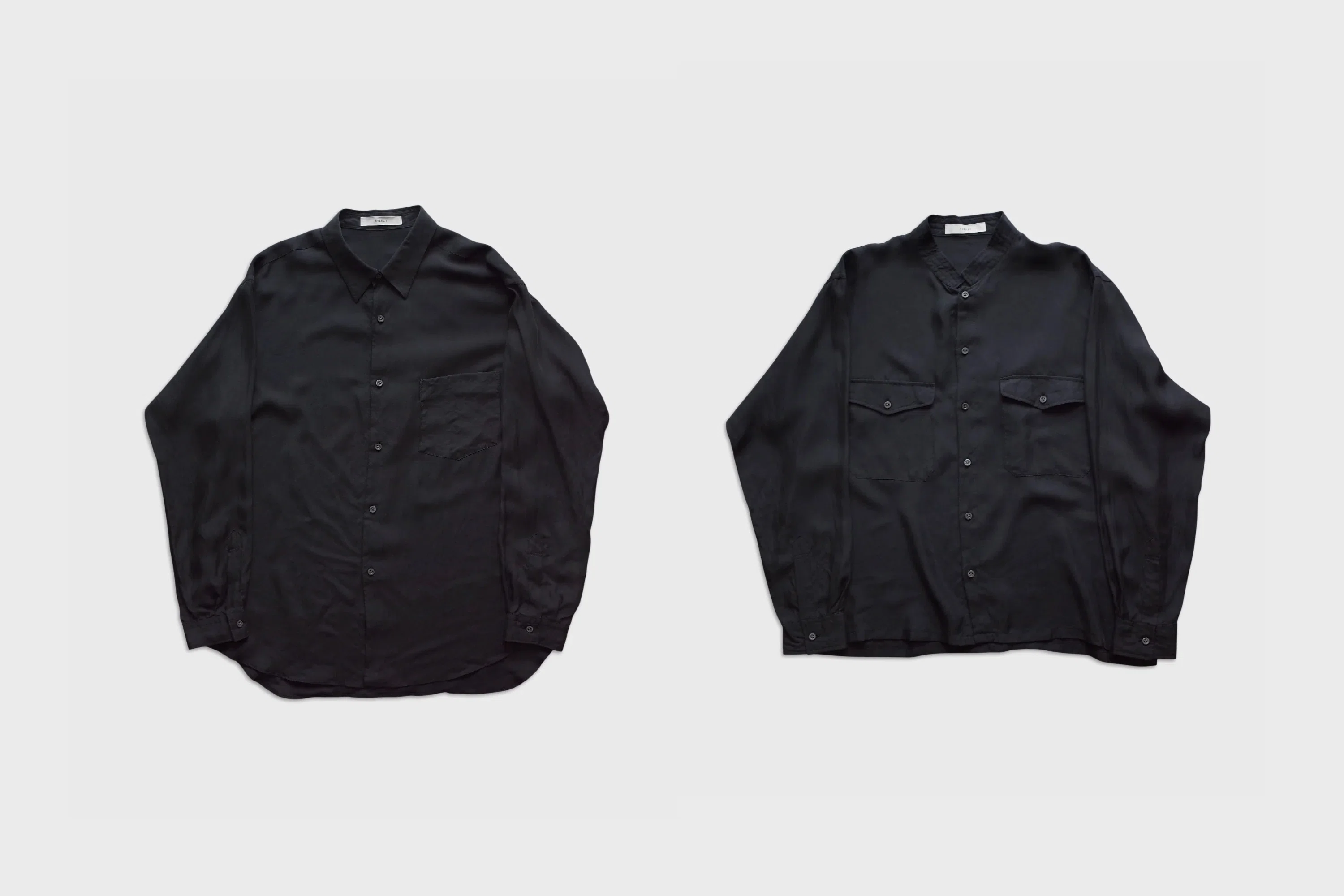 TOHNAI | Brushed Silk Twill Shirts｜keylimeTokyo