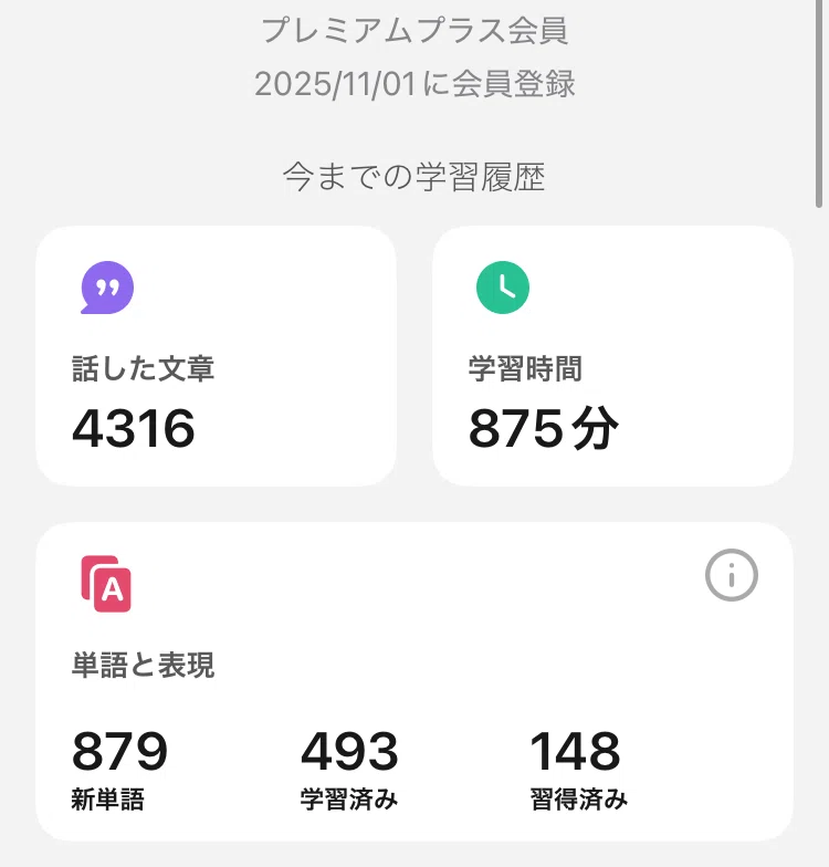 スピークの進捗状況