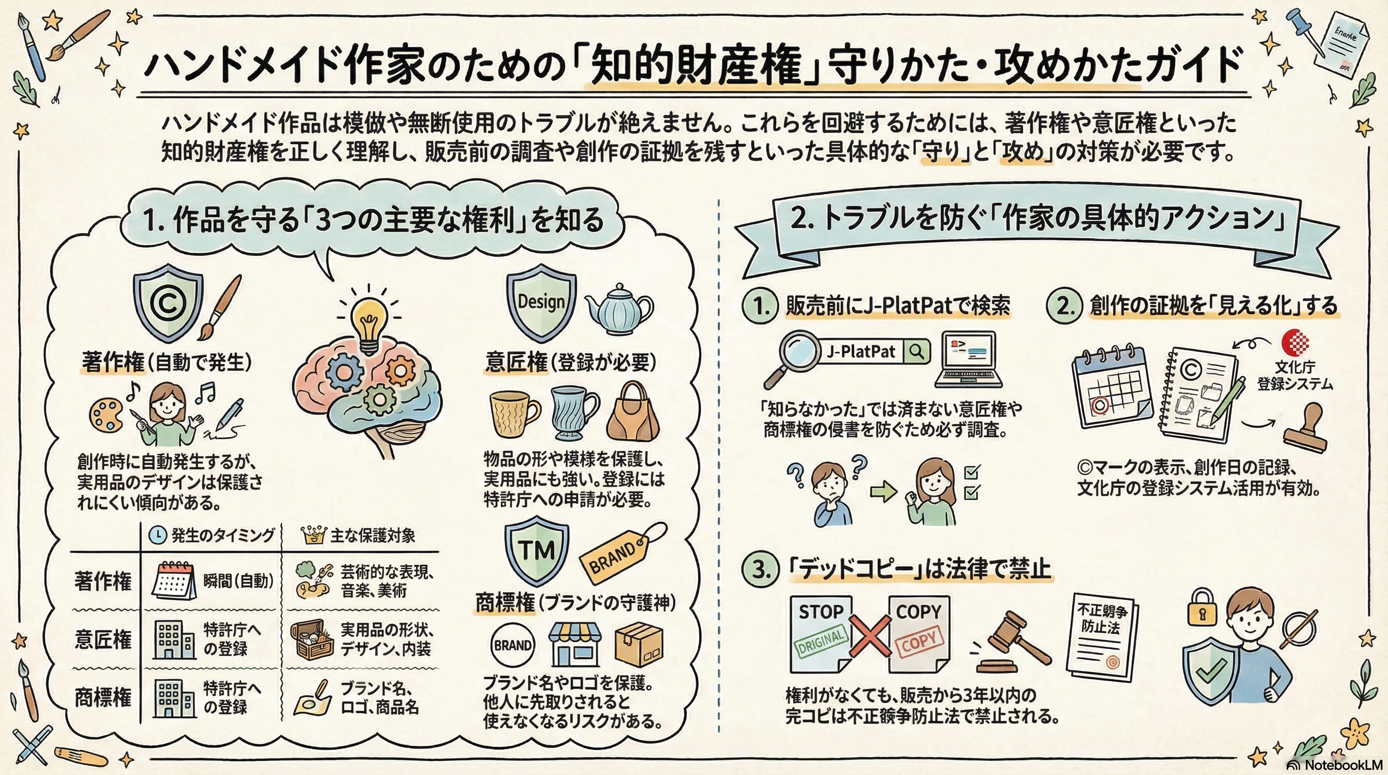 ハンドメイドと知的財産権｜うはらアライズ