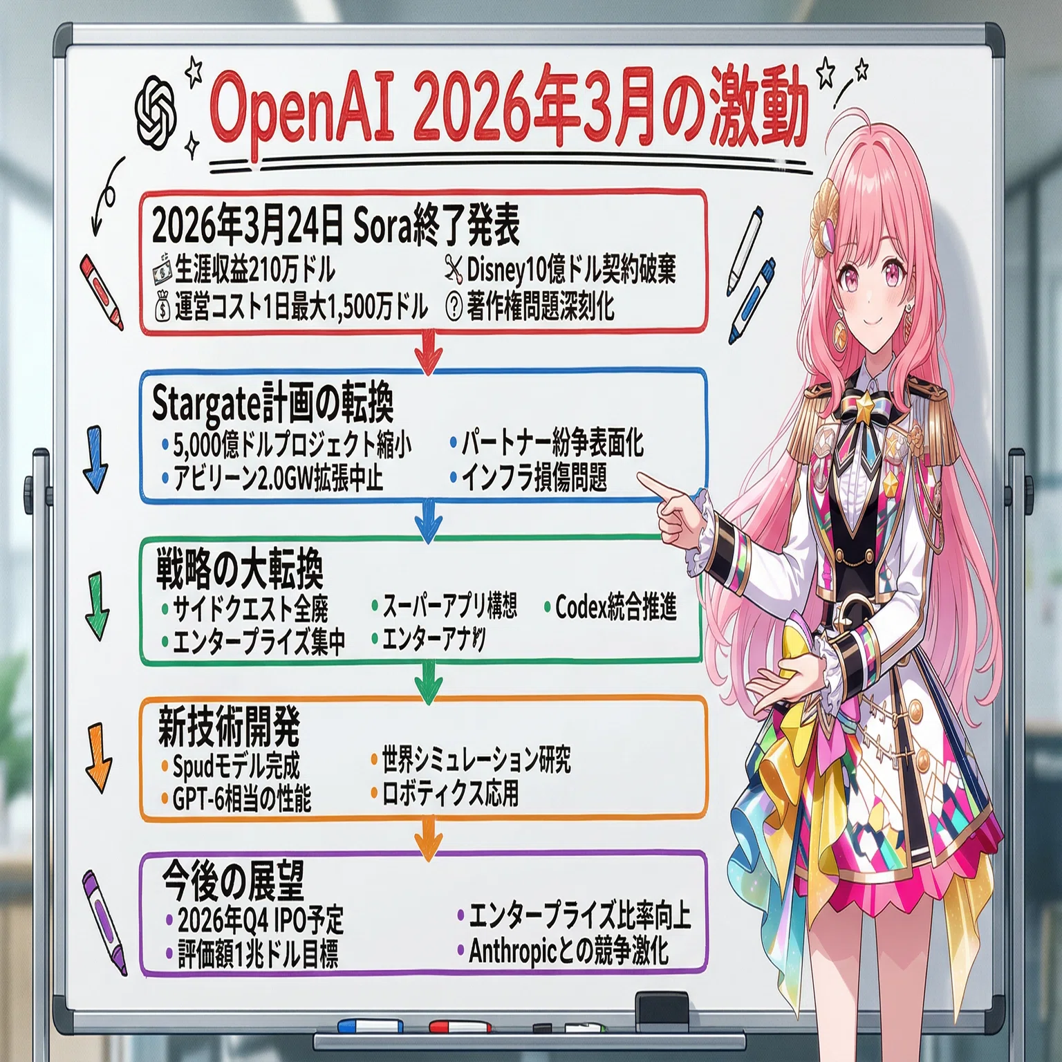 なぜOpenAIはSoraを切ったのか⁉️─Stargate・IPO・Anthropic対抗の