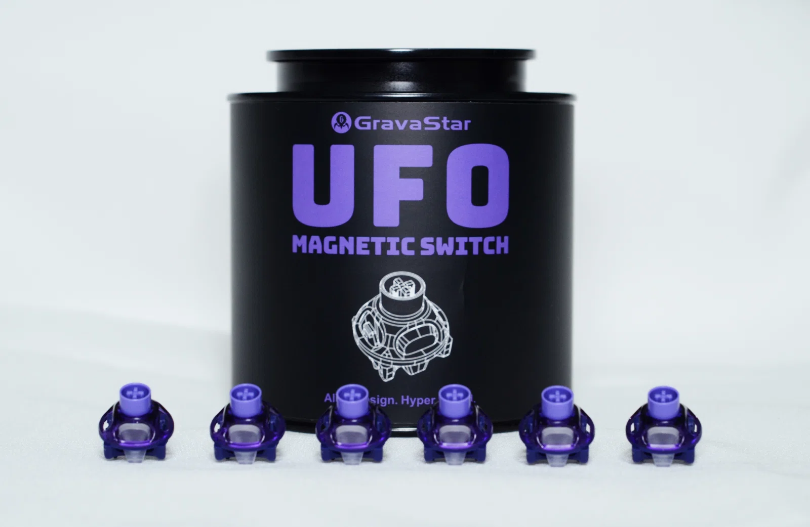 GravaStar UFO Magnetic Switch 打鍵音が魅力的＆軸ブレのない操作感