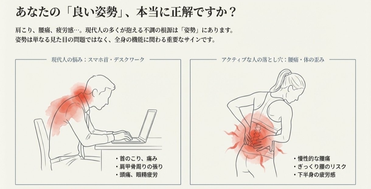 異常姿勢シリーズ0】姿勢の常識を覆す！ケンダル式でわかる理想と不調