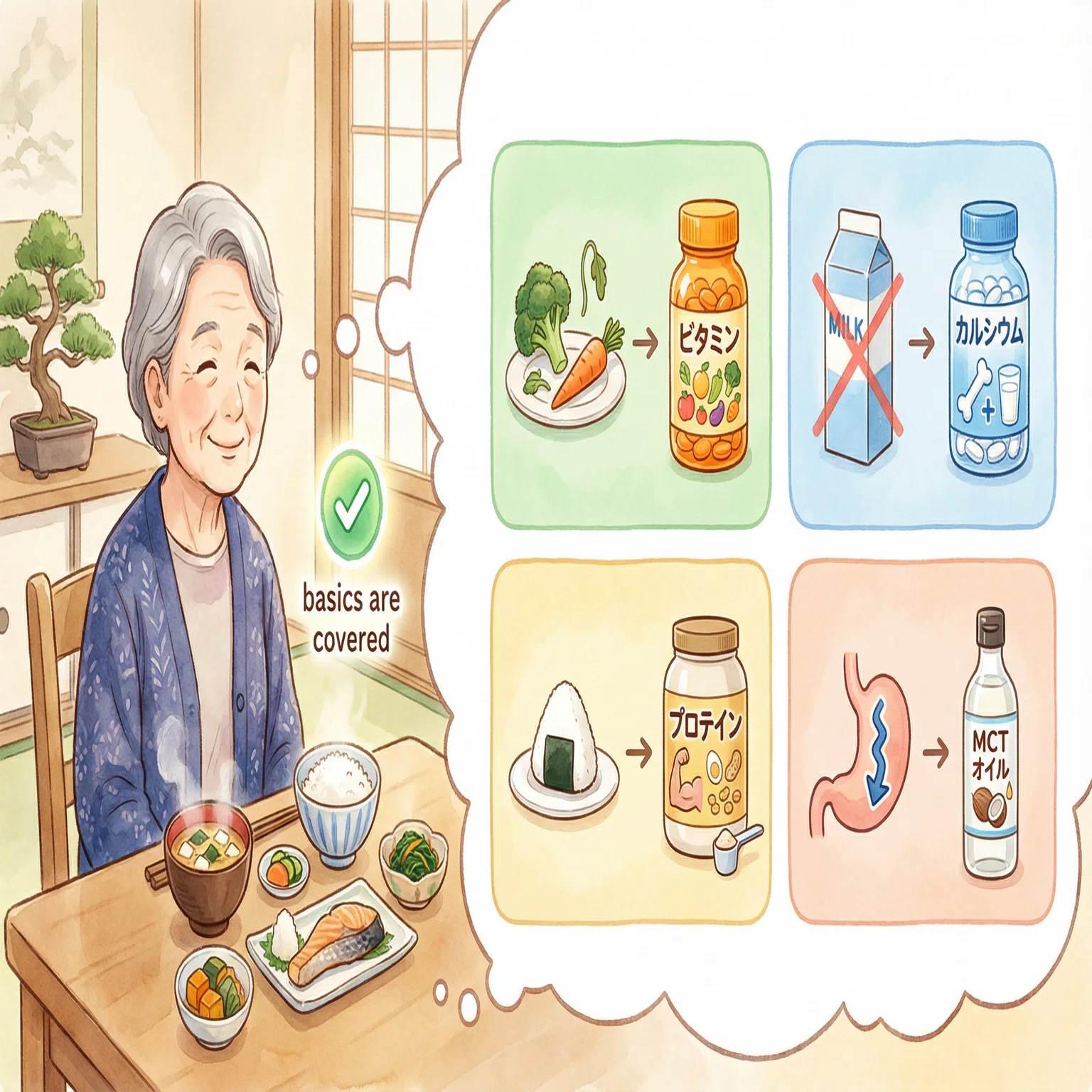 高齢者にサプリメントは必要？「その人次第」と言える理由｜Kazuya
