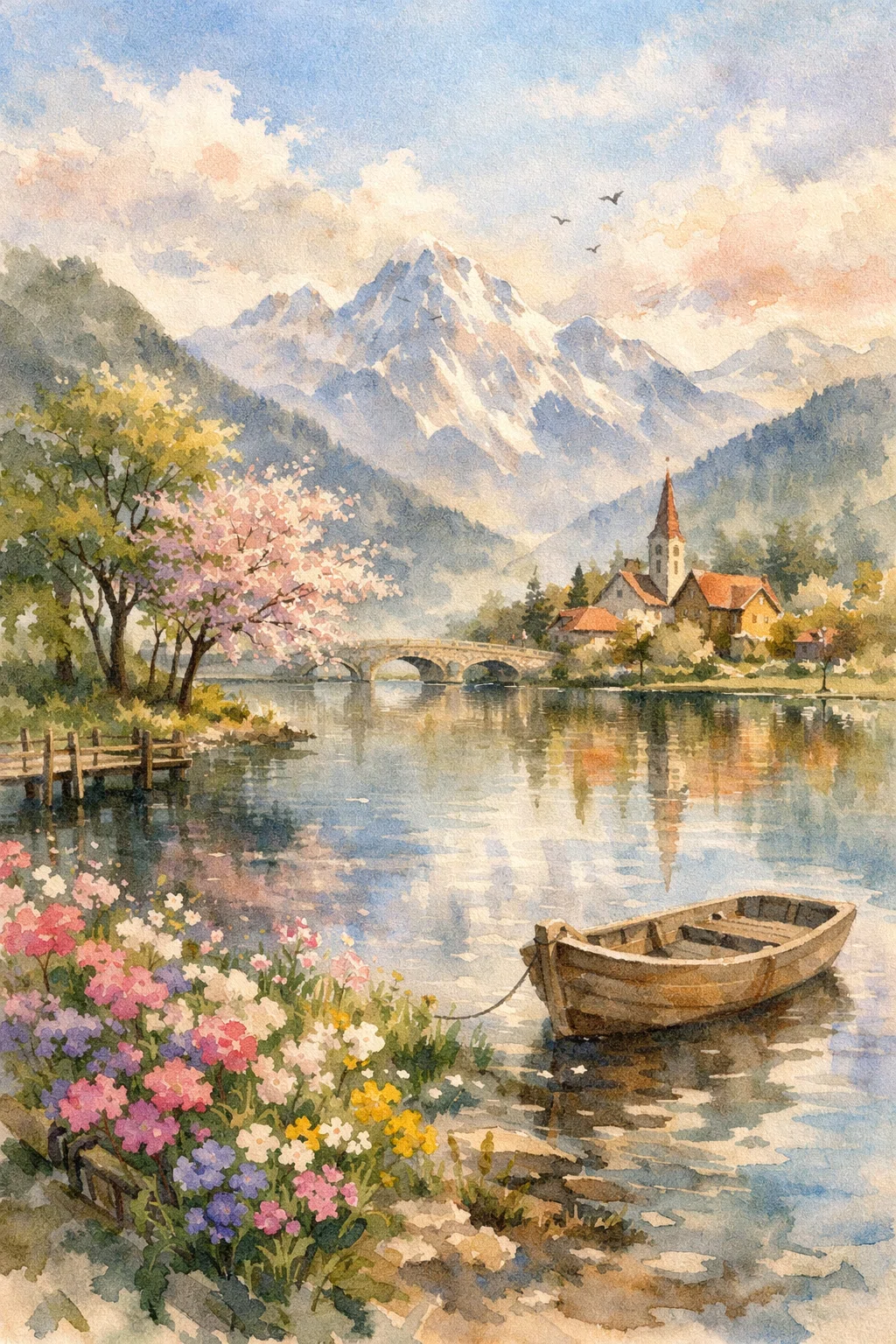 AIに水彩で景色を描かせてみたら、心の奥まで旅してしまった話｜なつめ