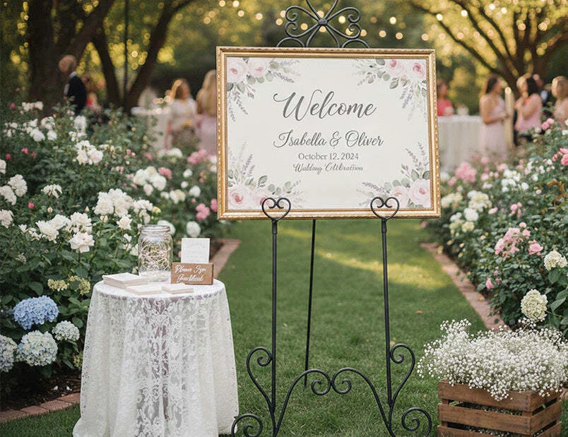 💒結婚式を彩るおしゃれなイーゼル＋ウェルカムボードの活用法