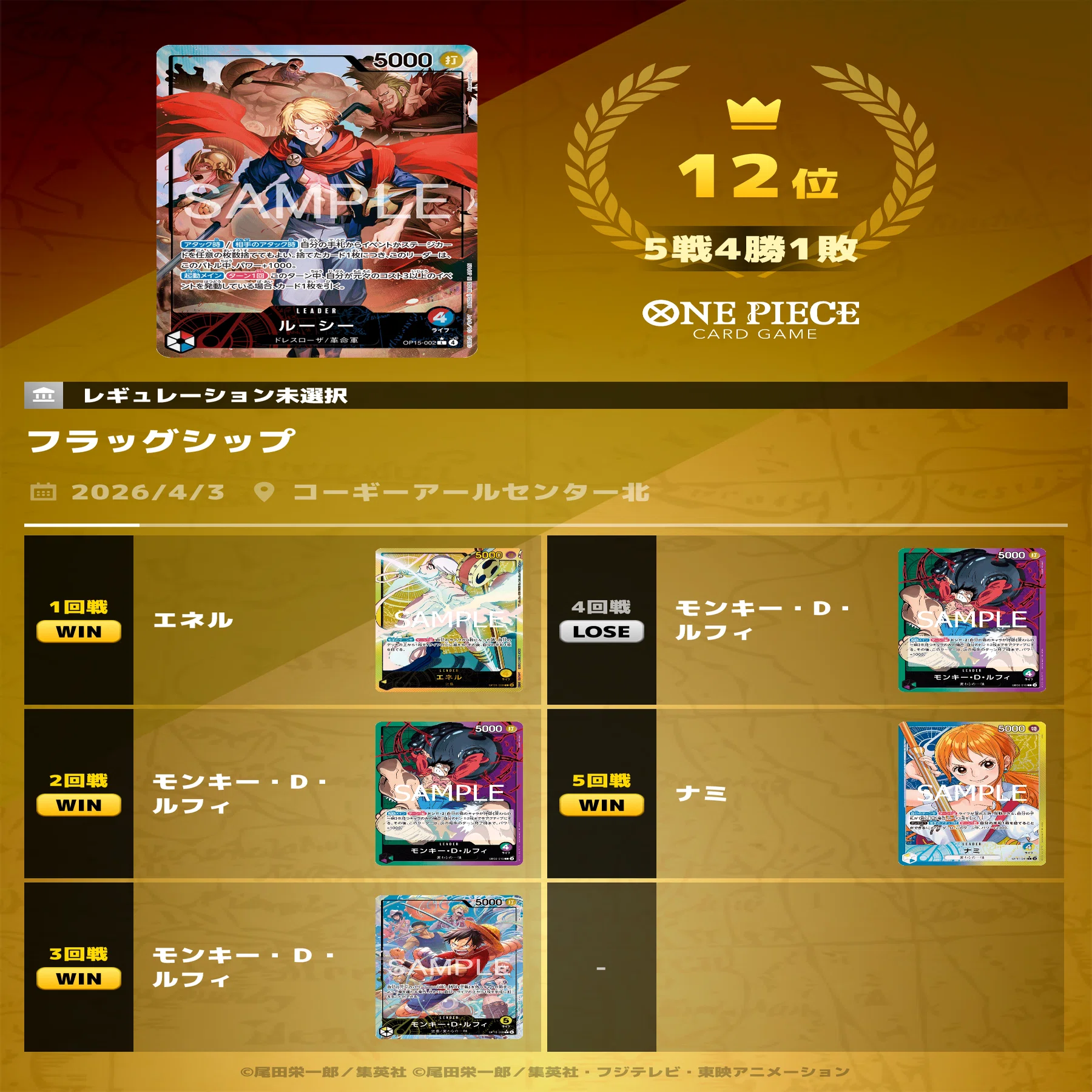 赤青ルーシーで新レギュ環境初フラシ！4-1入賞！｜シュウ
