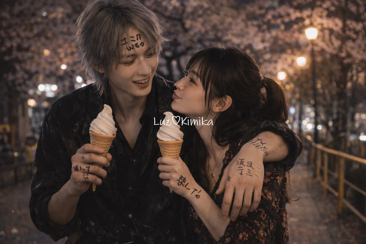 夜桜とソフトクリームと、酔ってないはずのふたり｜s*KIMIKA