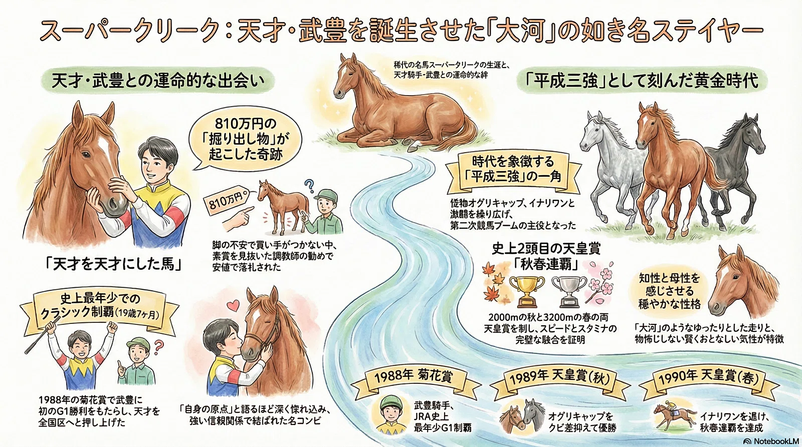 スーパークリーク — 天皇賞春秋制覇、武豊と駆け抜けた栄光の軌跡