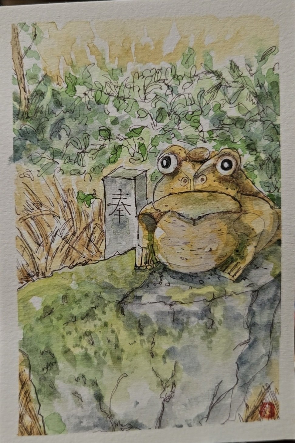 卯様　4カエルさん 神社のカエルさん～*｜marikon*