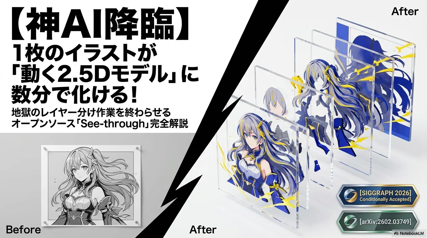 See-throughとQuickMagic AI：→ プロ並みのレイヤー分け済みPSDする