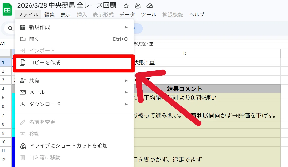 Race Review Memo Spreadsheet Version Usage Instructions｜エキスポ競馬